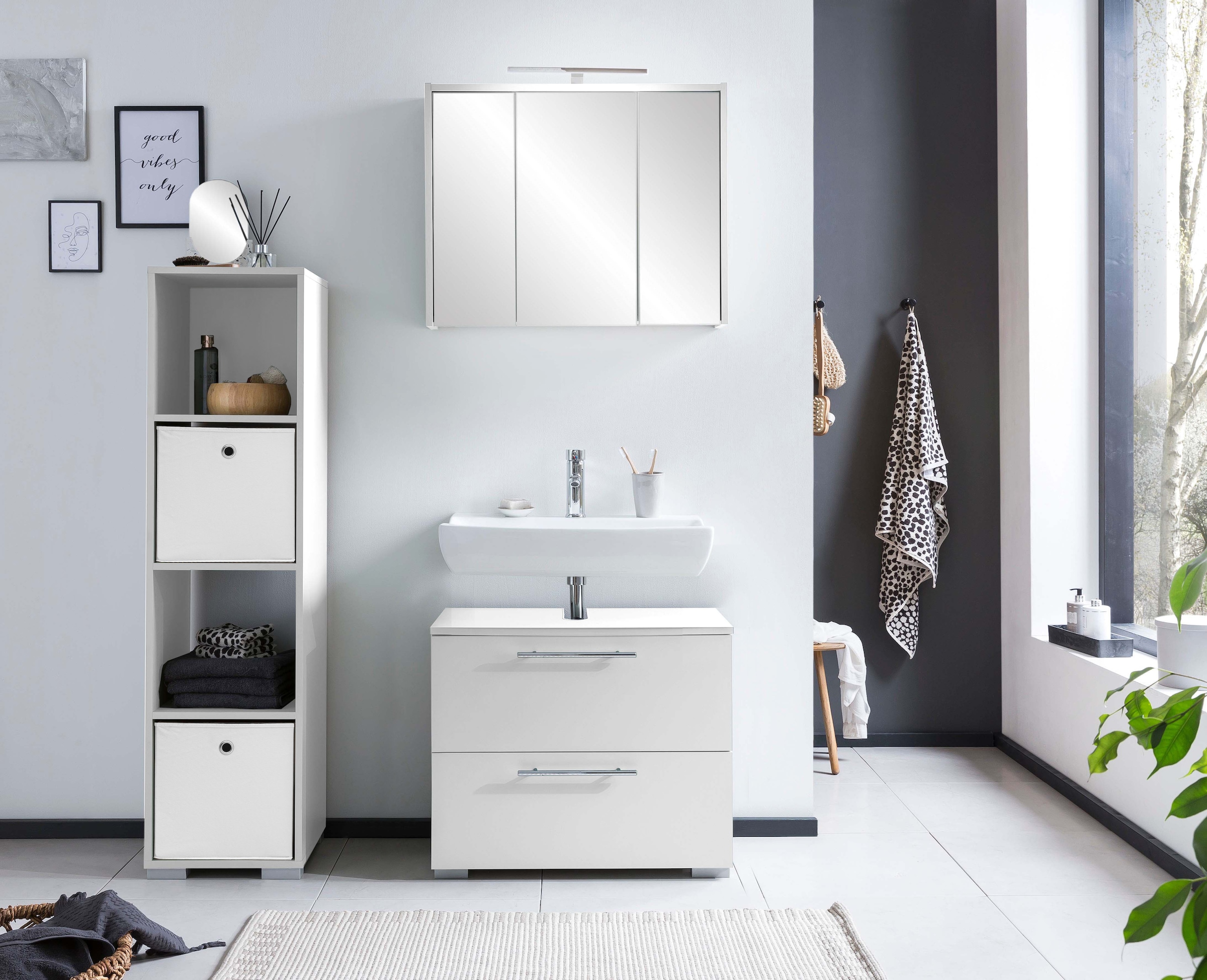 welltime Spiegelschrank »List, Spiegelschrank, Made in Germany, B: 74,5 cm« Solide Verarbeitung - Dieses Produkt ist in Deutschland gefertigt