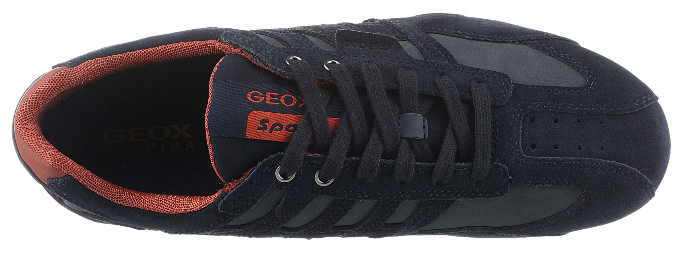 Geox Sneaker »UOMO SNAKE A«, Freizeitschuh, Halbschuh, Schnürschuh mit herausnehmbarer Innensohle