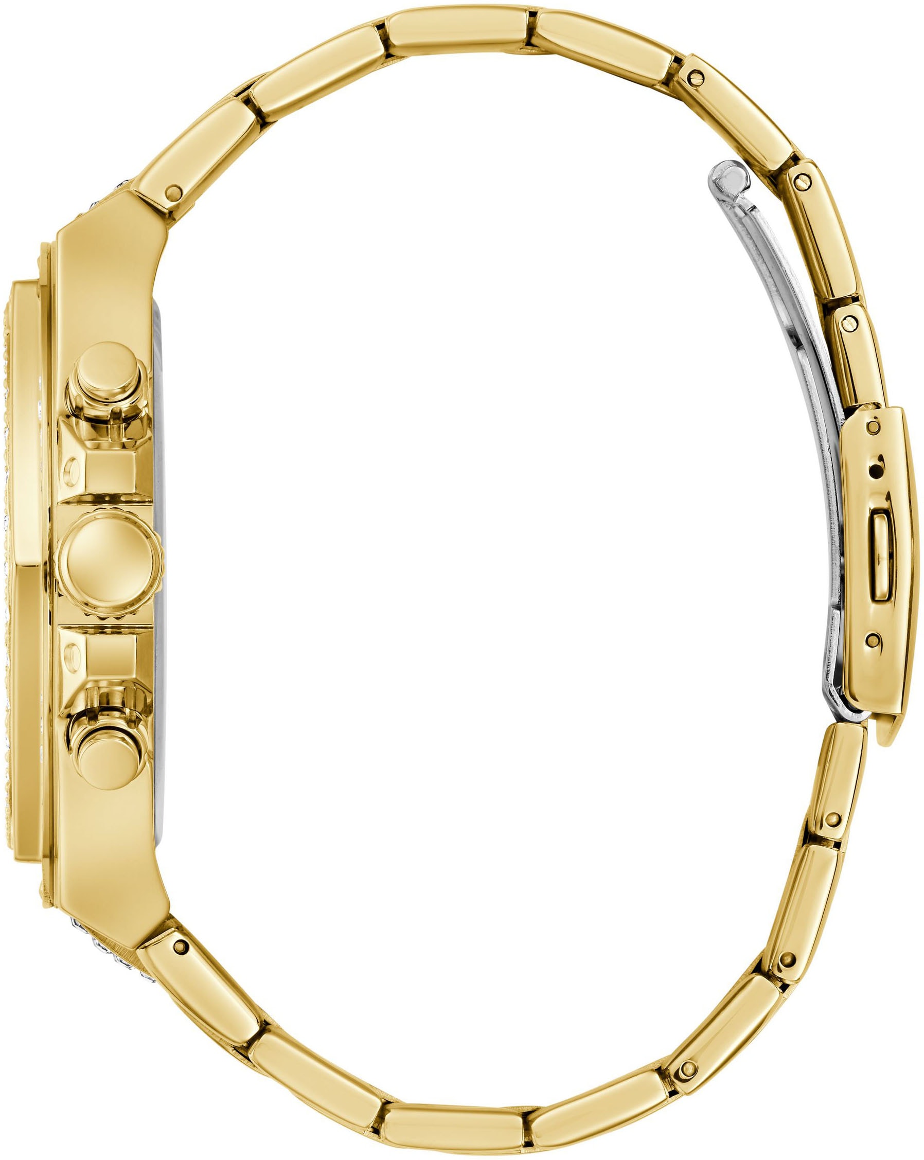 Guess Multifunktionsuhr »FURY« Quarzuhr, Armbanduhr, Herrenuhr, Datum, Wochentag, Edelstahlarmband