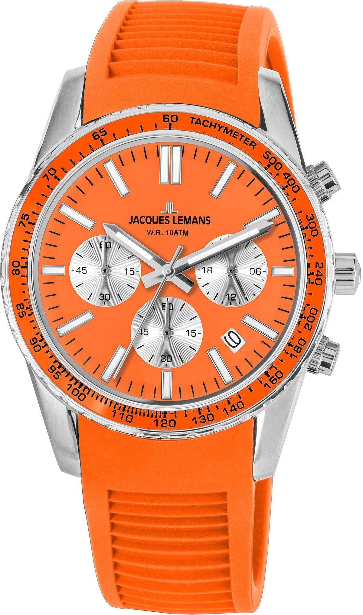 Jacques Lemans Chronograph »Liverpool, 1-2059F«, Quarzuhr, Armbanduhr, Herrenuhr, Datum, Stoppfunktion