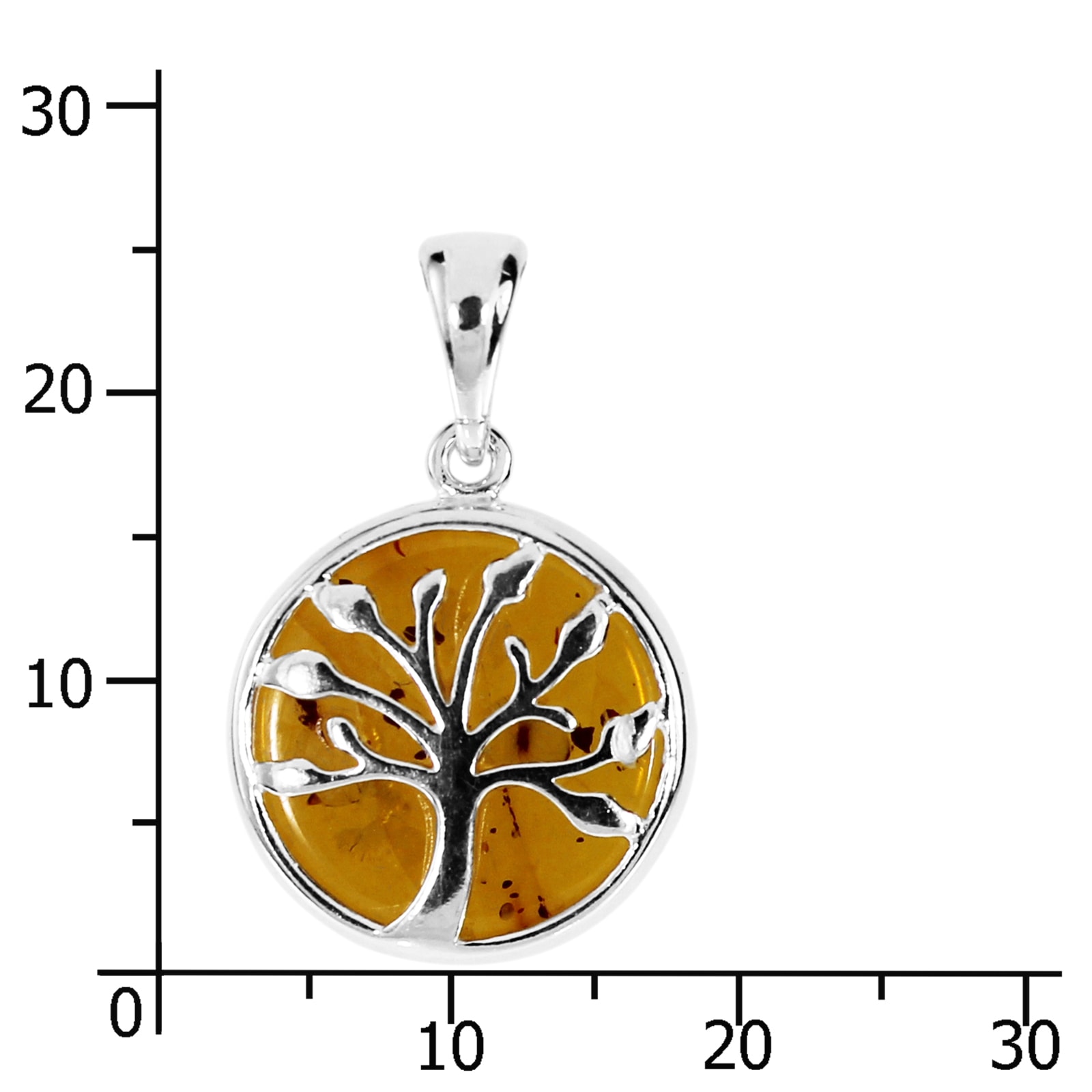 OSTSEE-SCHMUCK Kettenanhänger »- Lebensbaum 15 mm - Silber 925/000 - Bernstein«