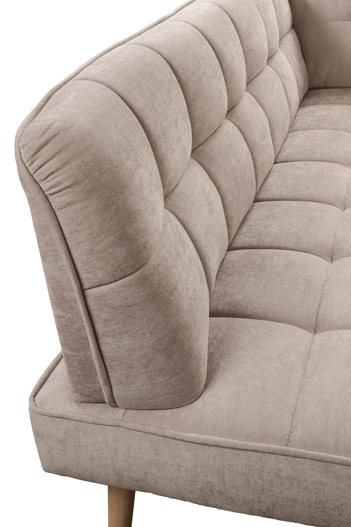 exxpo - sofa fashion Eckbank »Latte« moderne Sitz- und Rückensteppung, bequem und elegant, hoher Holzfuß