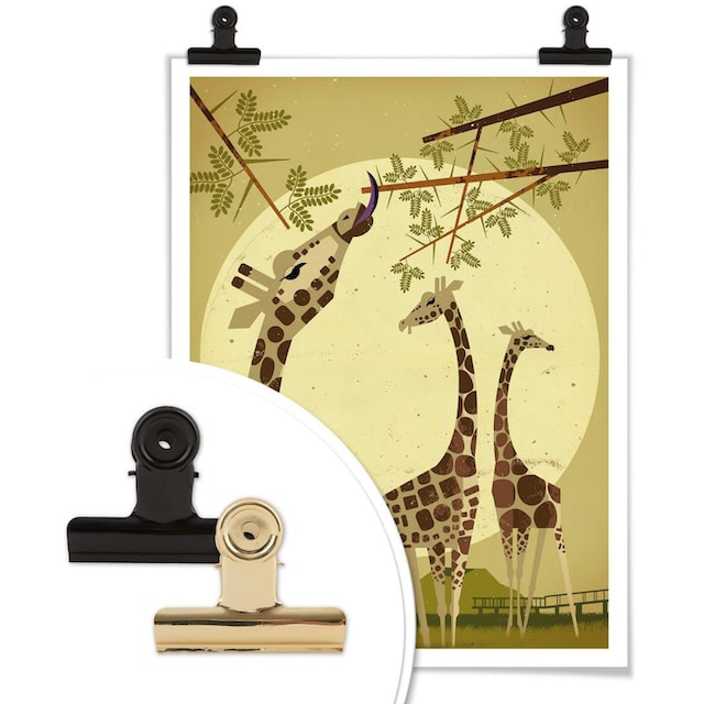 Wall-Art Poster »Giraffes«, Tiere, (1 St.), Poster, Wandbild, Bild,  Wandposter kaufen online bei OTTO