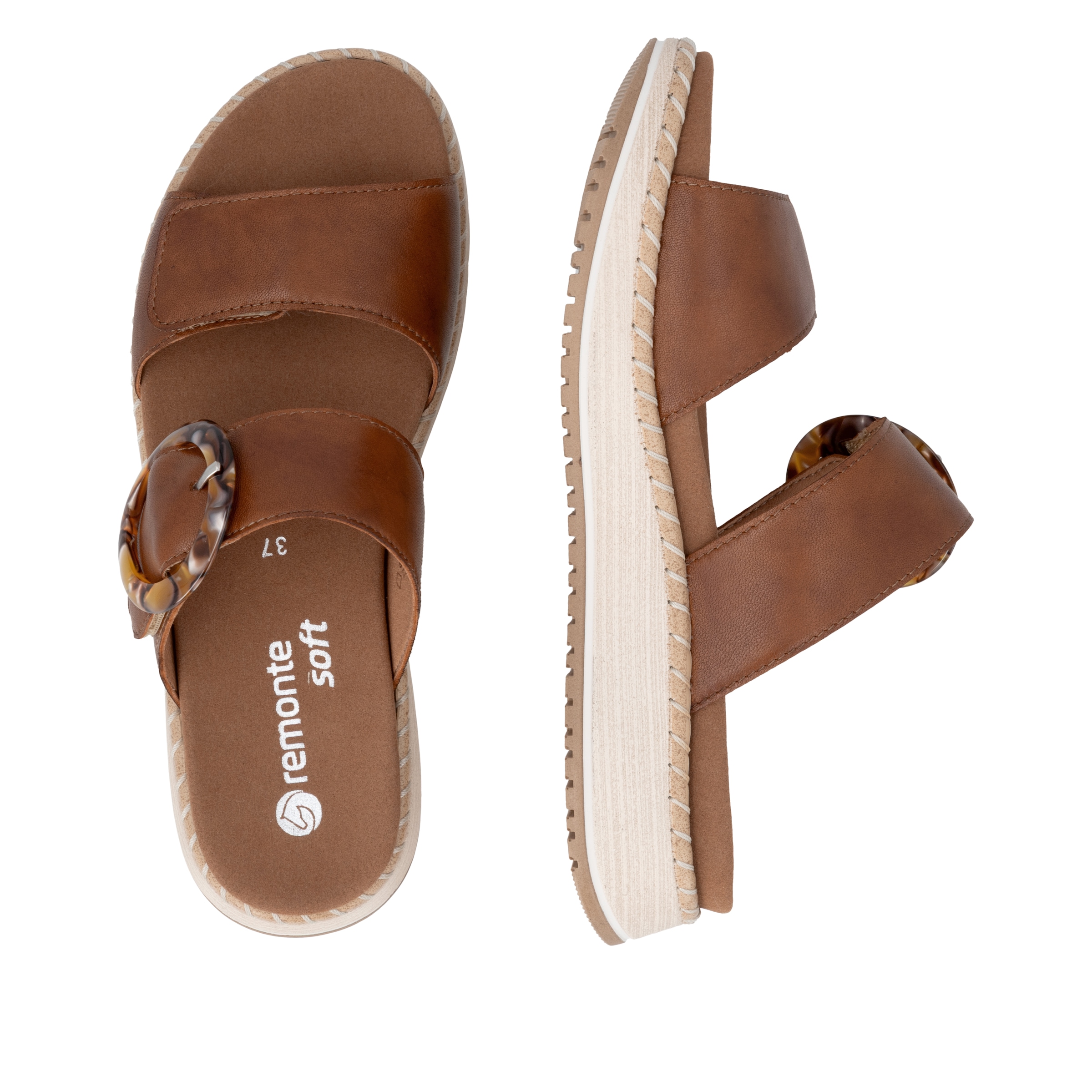 Remonte Pantolette  Sommerschuh, Hausschuh mit praktischen Klettverschlüssen