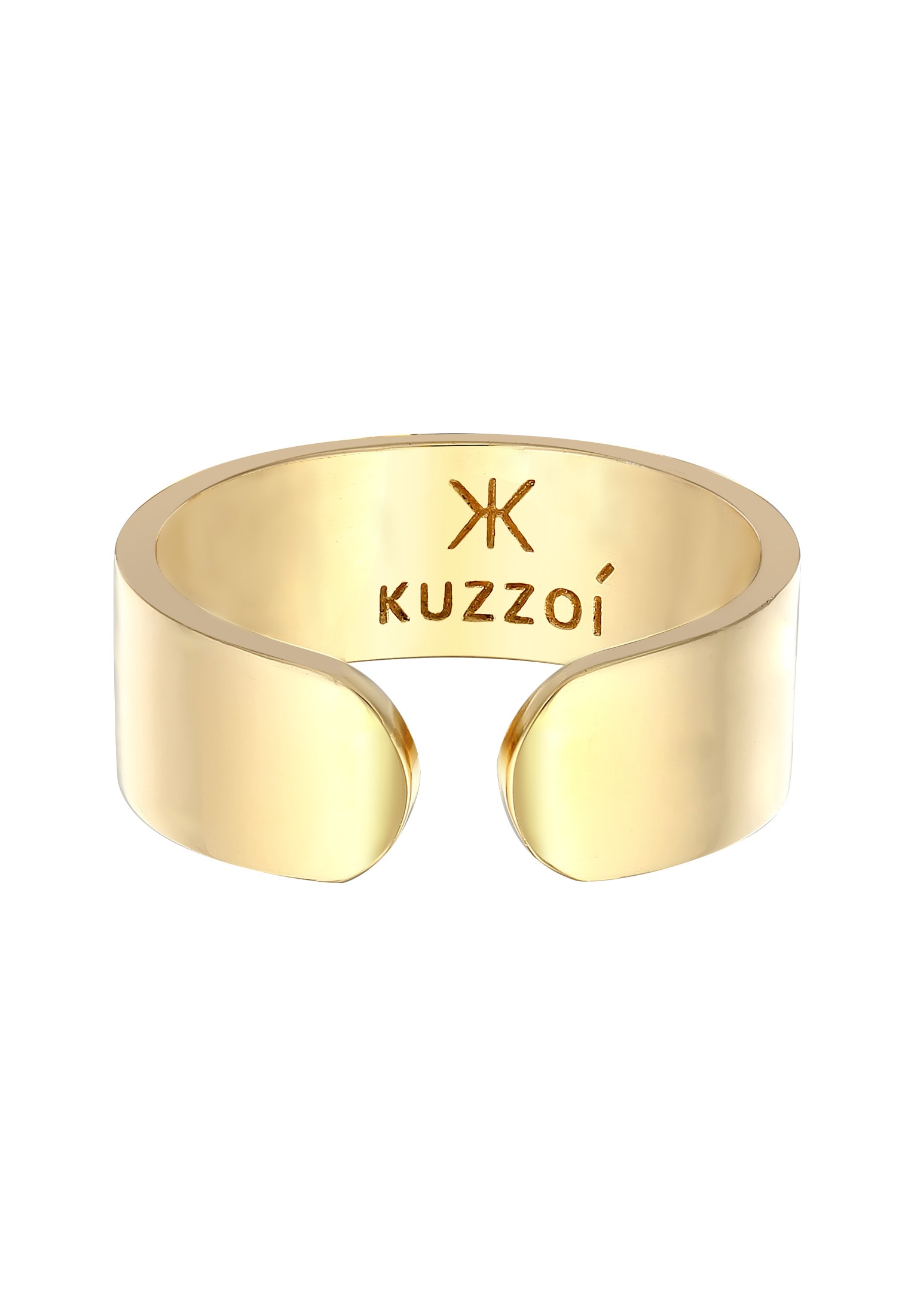 Kuzzoi Silberring »Ring Bandring Klares Design Offen 925 Silber«