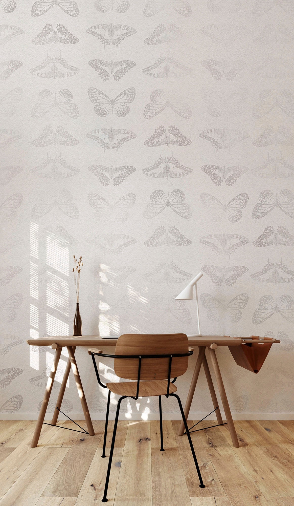 Komar Vliestapete »Digitaldruck Vlies - Mur de Papillons - Größe 200 x 250 cm«, bedruckt, Wohnzimmer, Schlafzimmer