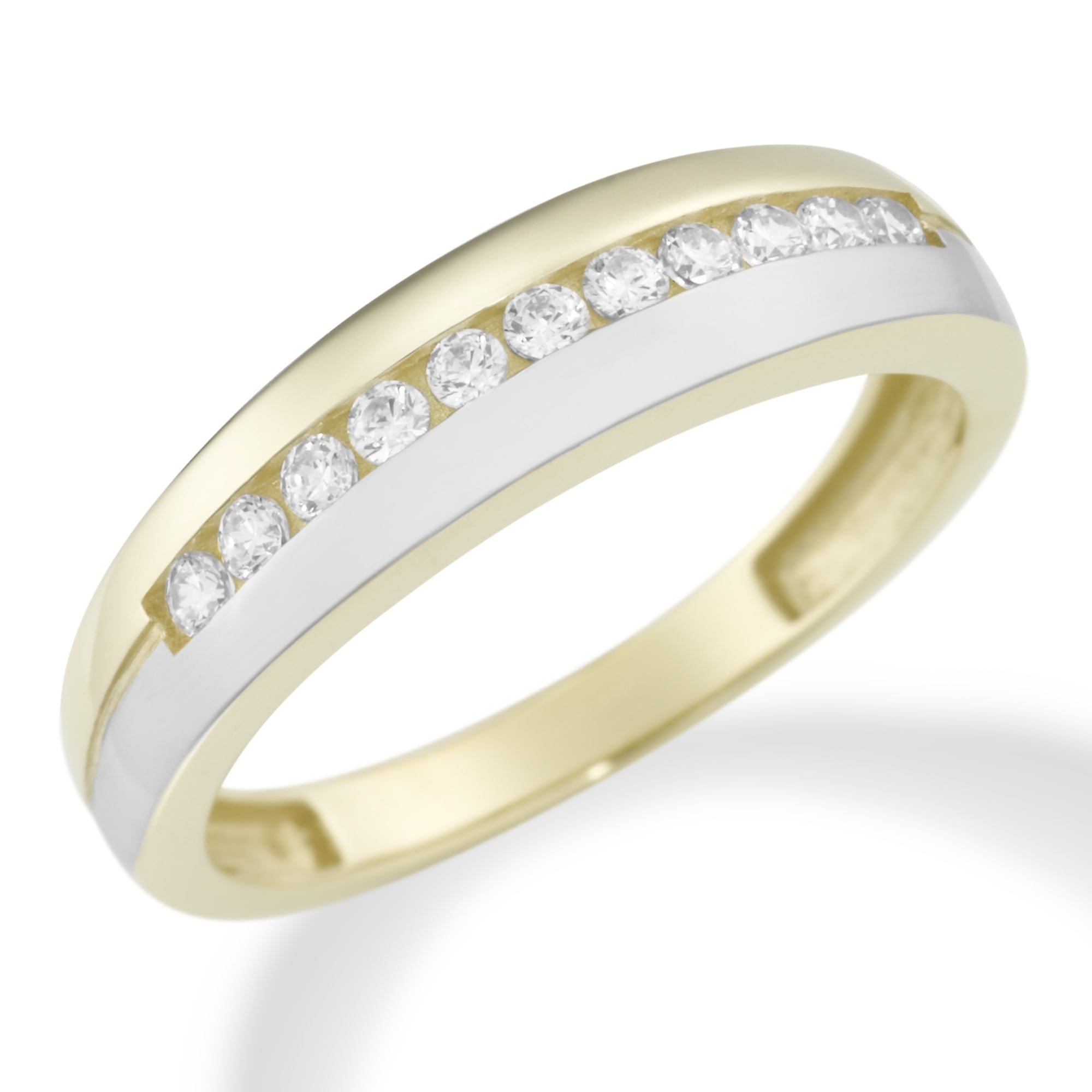 Goldring »Ring mit ZIrkonia in Bicolor-Optik, Gold 375«