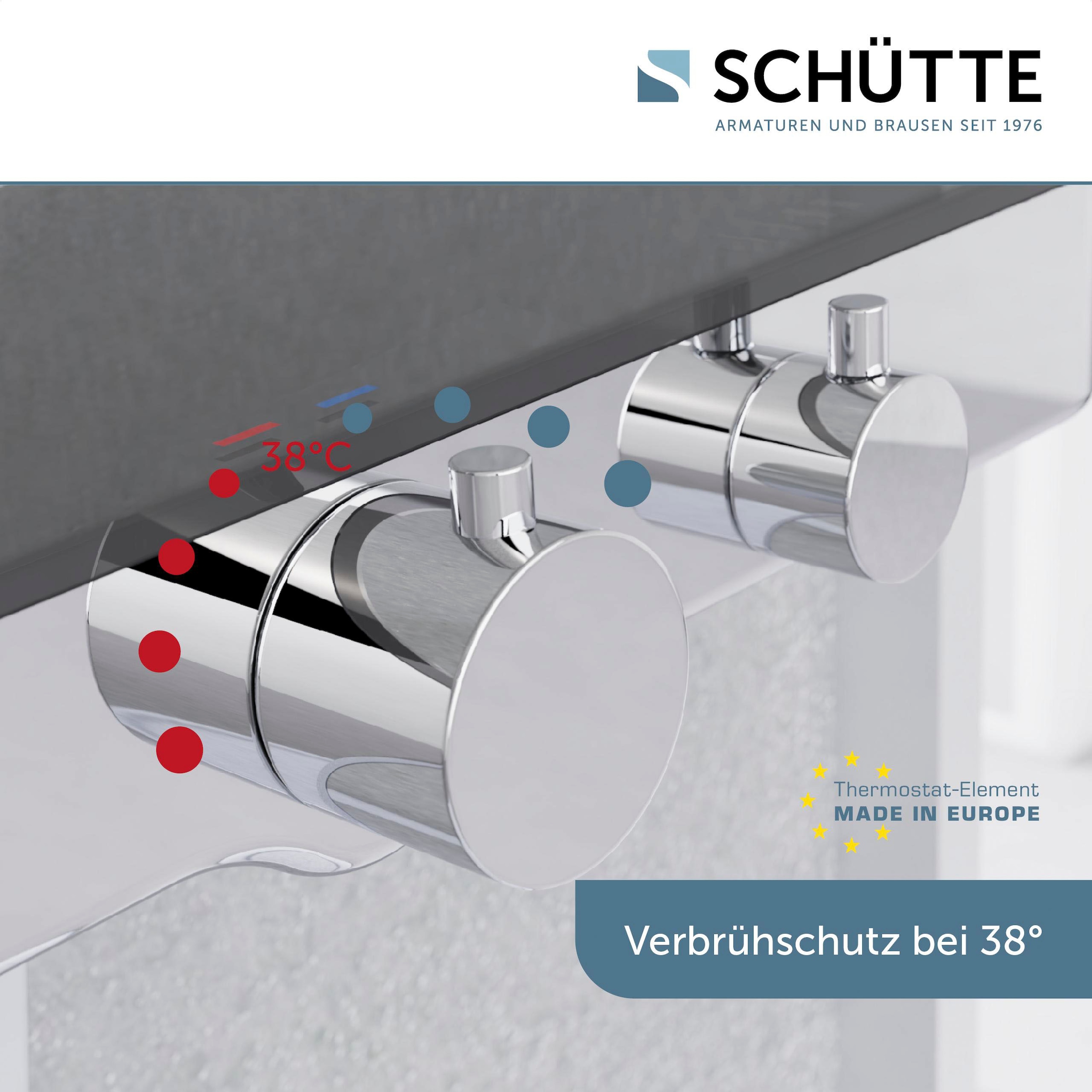 Schütte Duscharmatur »Ocean«, mit Thermostat, Mischbatterie Dusche mit Ablage, Duschthermostat