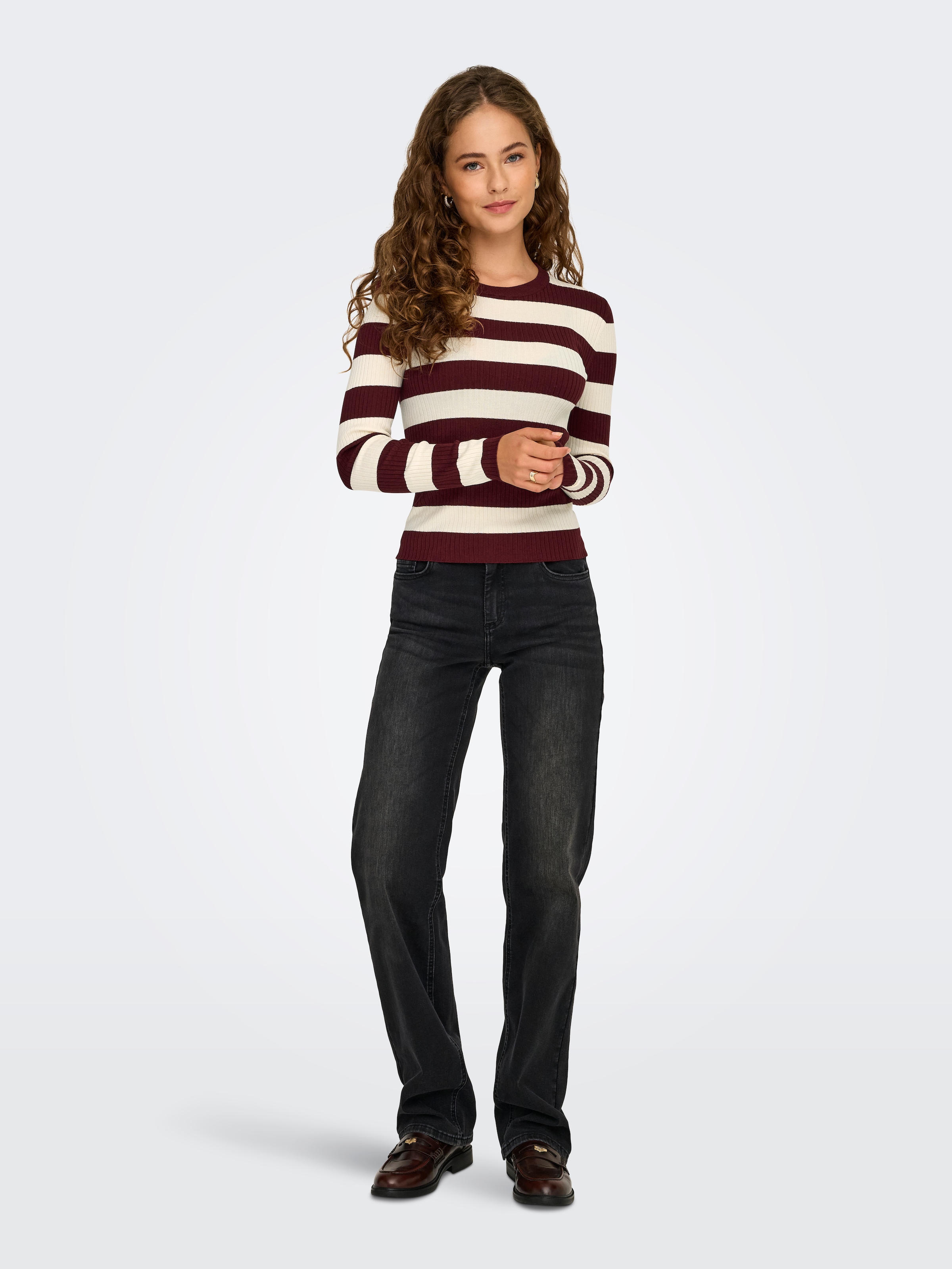 JDY Rundhalspullover »JDYPLUM L/S O-NECK PULLOVER KNT NOOS«