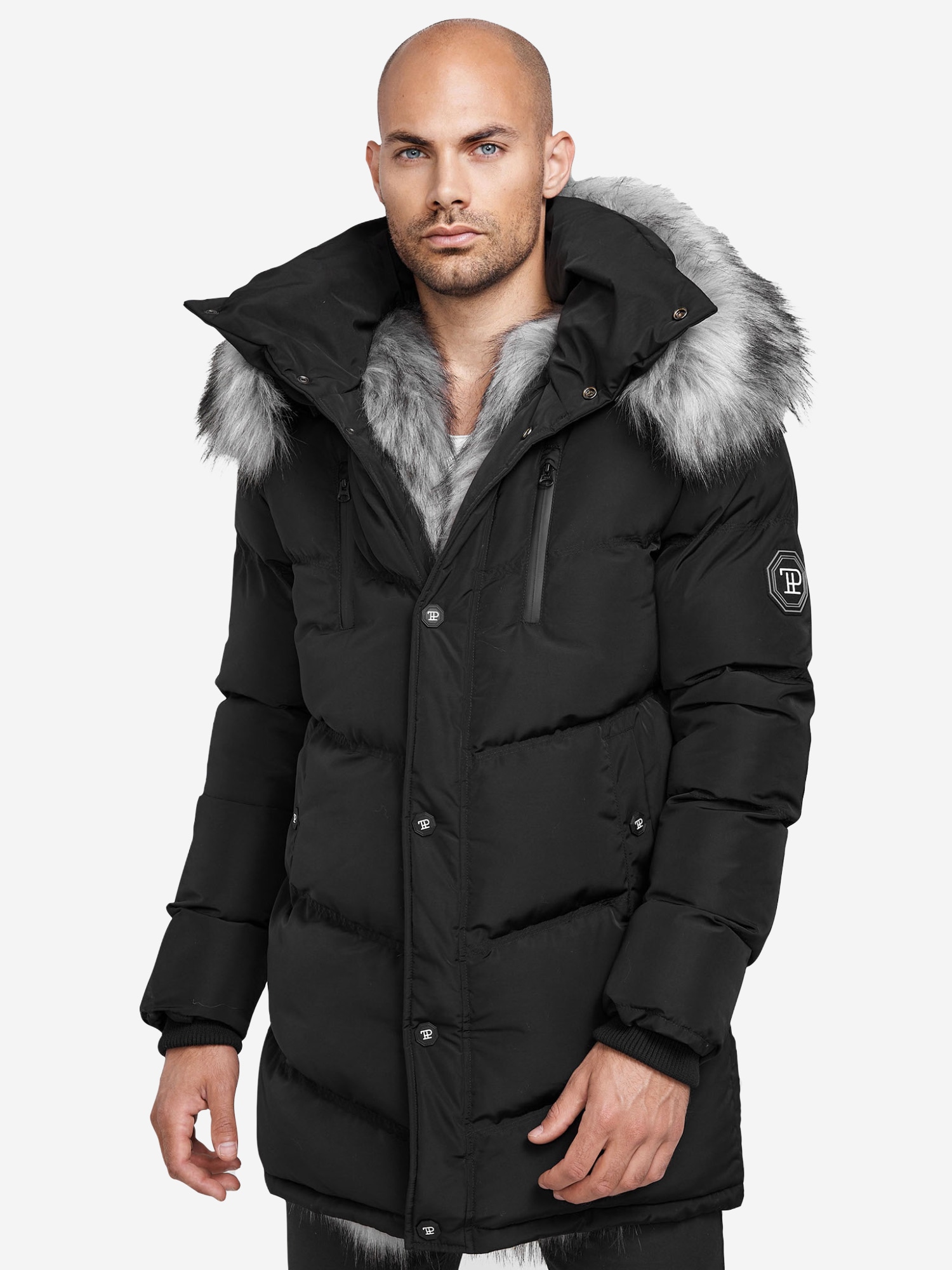 trueprodigy Winterjacke »Zayn Stylische Kapuze mit Fellimitat« mit Kapuze