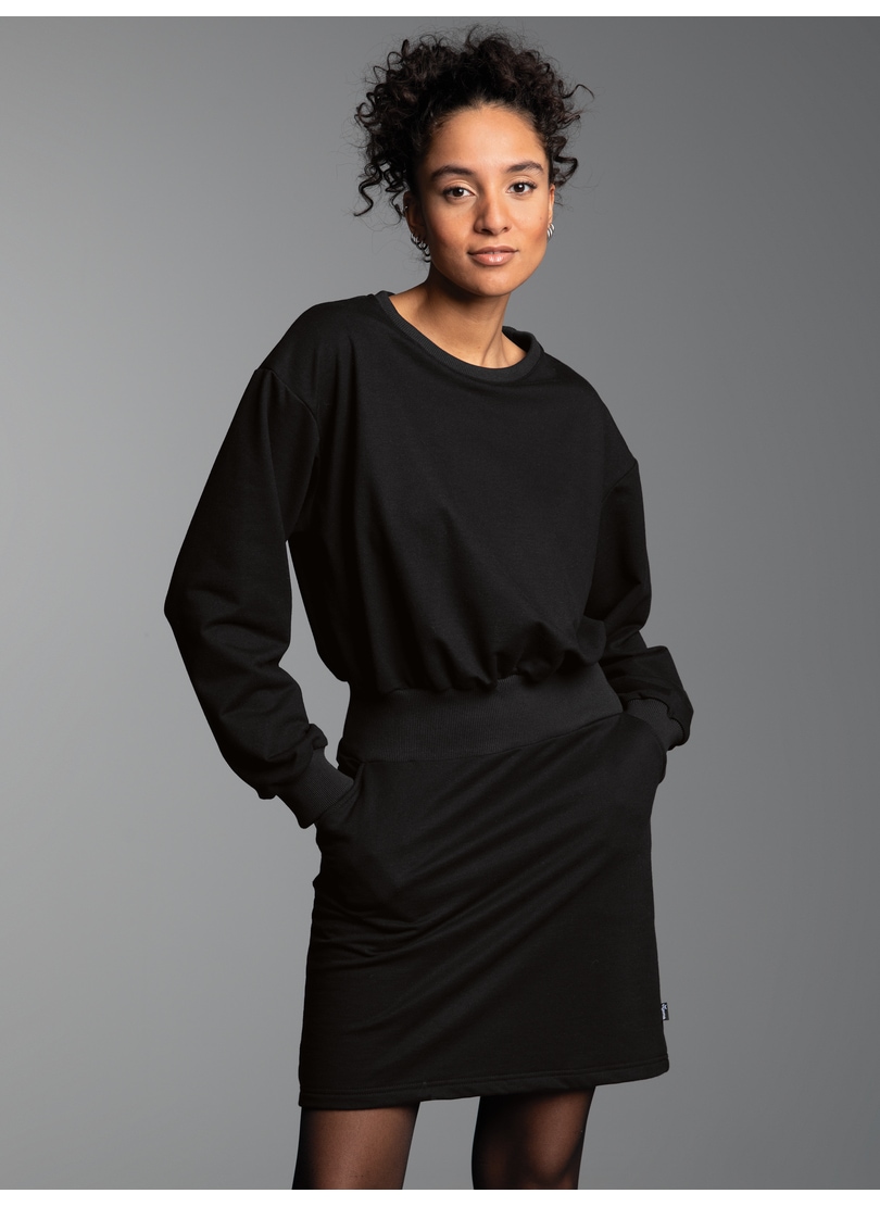 Trigema Jerseykleid »TRIGEMA Sweatkleid mit modischem Elastikbund« 1 tlg. tlg.