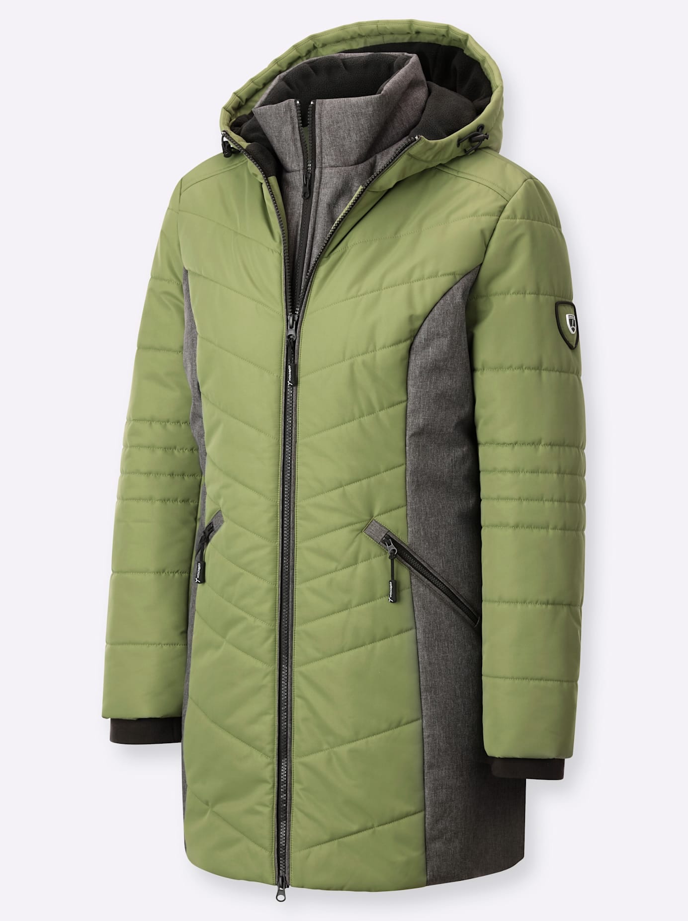 Casual Looks Langjacke, mit Kapuze