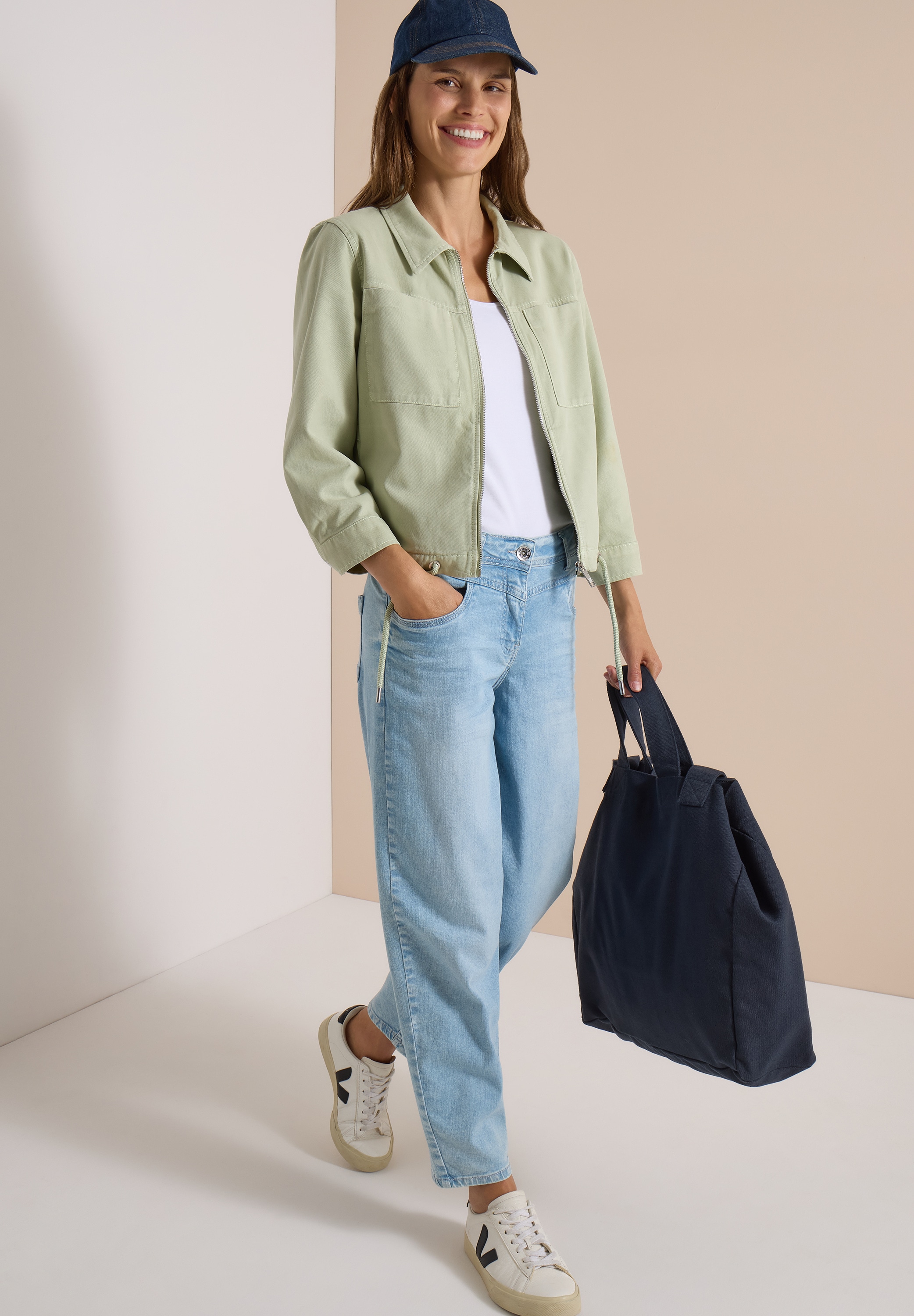 Cecil Jackenblazer mit Struktur in Unifarbe
