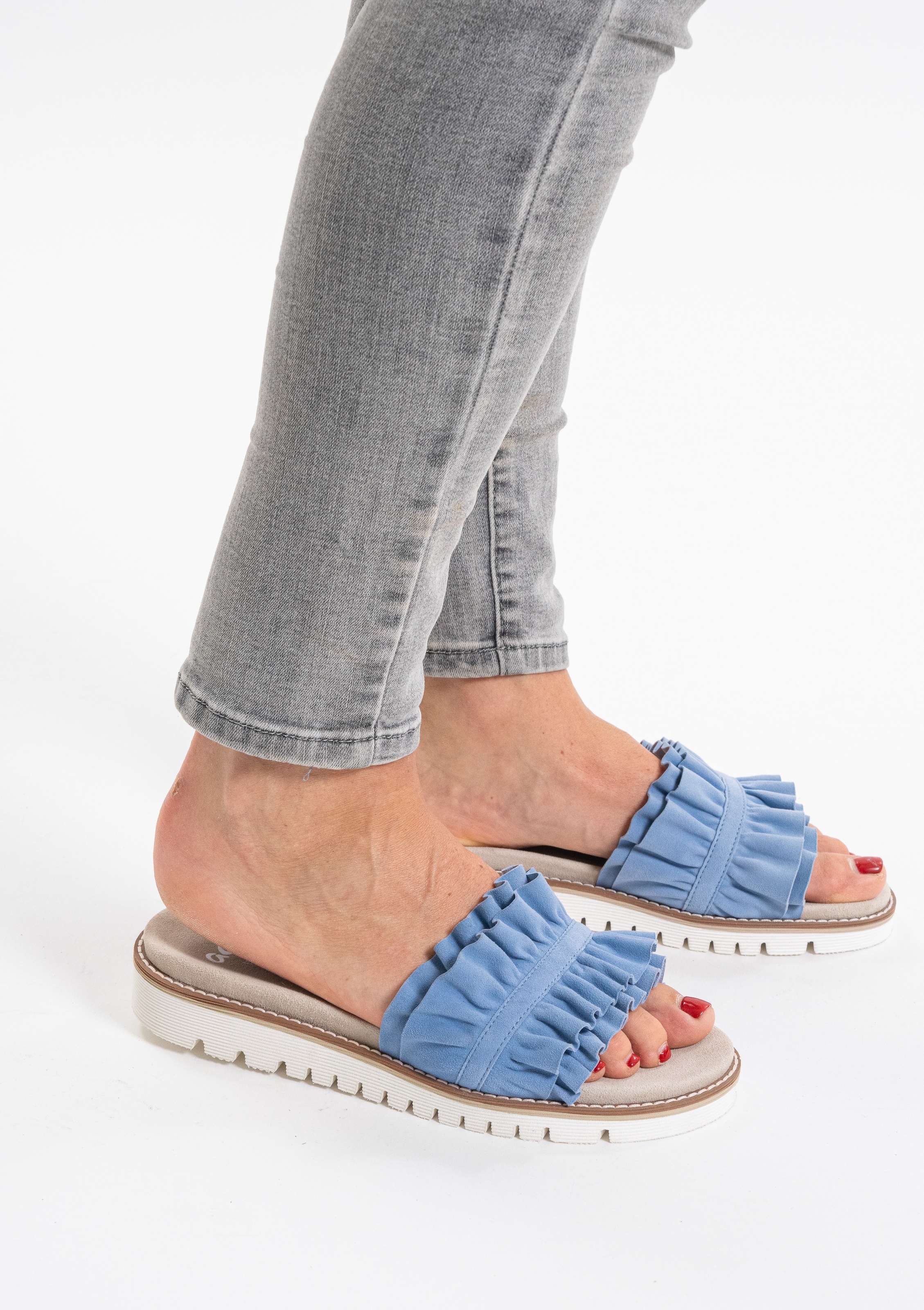 Ara Pantolette »KENT«, Slides, Flats, Sandale mit geraffter Bandage