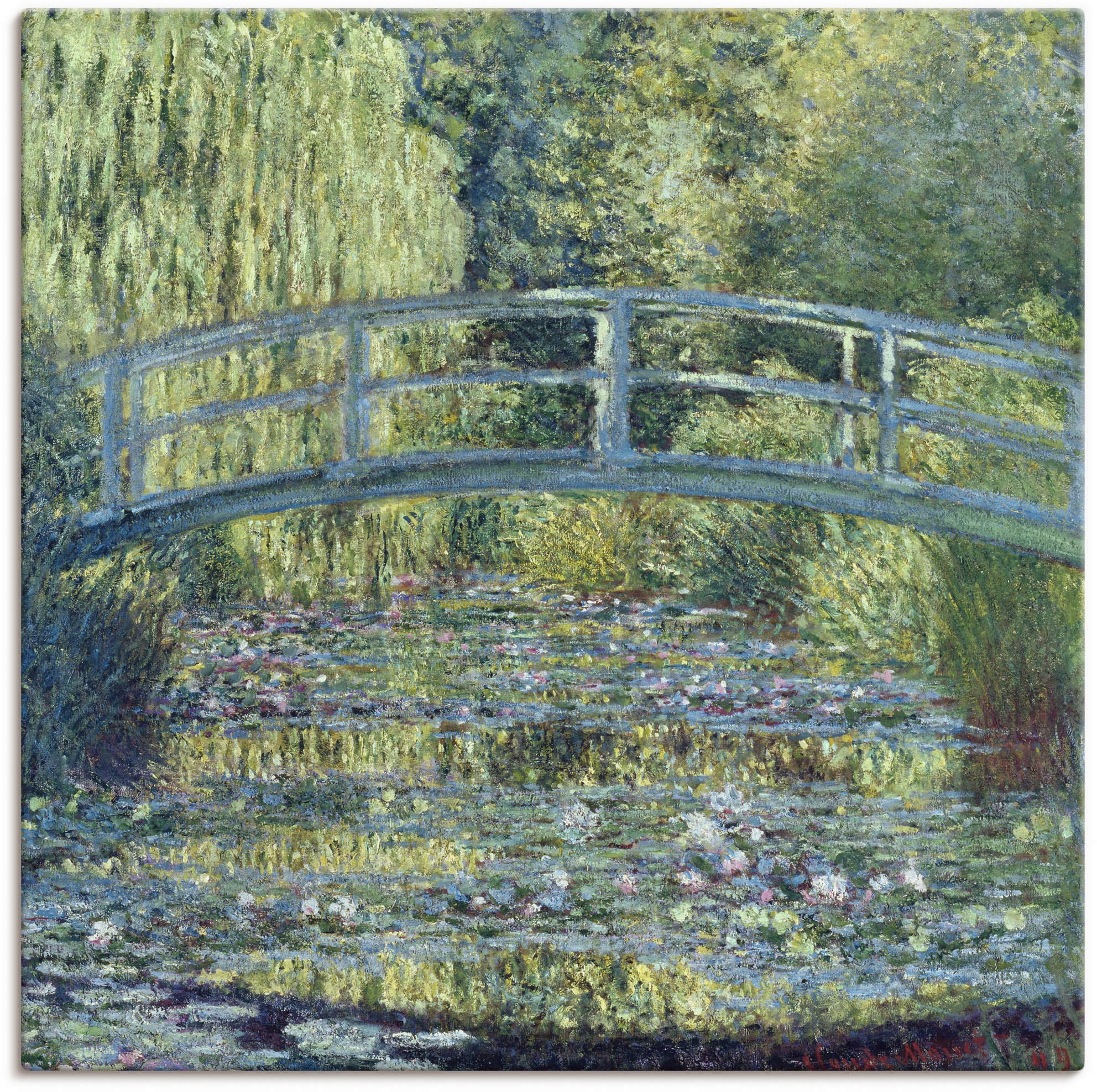 Artland Wandbild »Der Seerosenteich, Harmonie in Grün«, Gartenbilder, (1 St.), in vielen Größen & Produktarten - Alubild / Outdoorbild für den Außenbereich, Leinwandbild, Poster, Wandaufkleber / Wandtattoo auch für Badezimmer geeignet