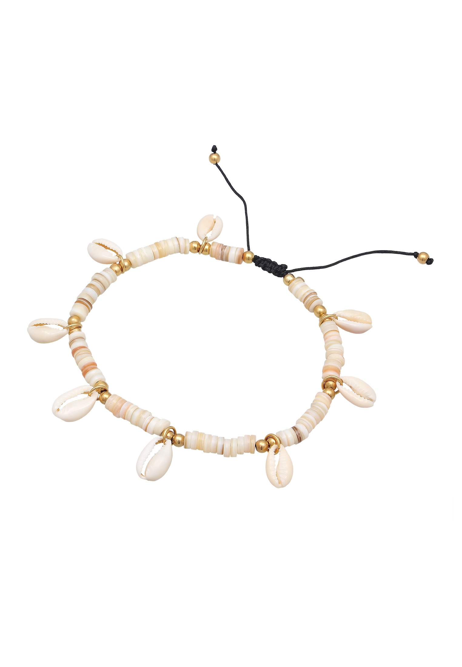 Elli Fußkette »Fußschmuck Kauri Muschel Surfer Beach Style 925 Silber«