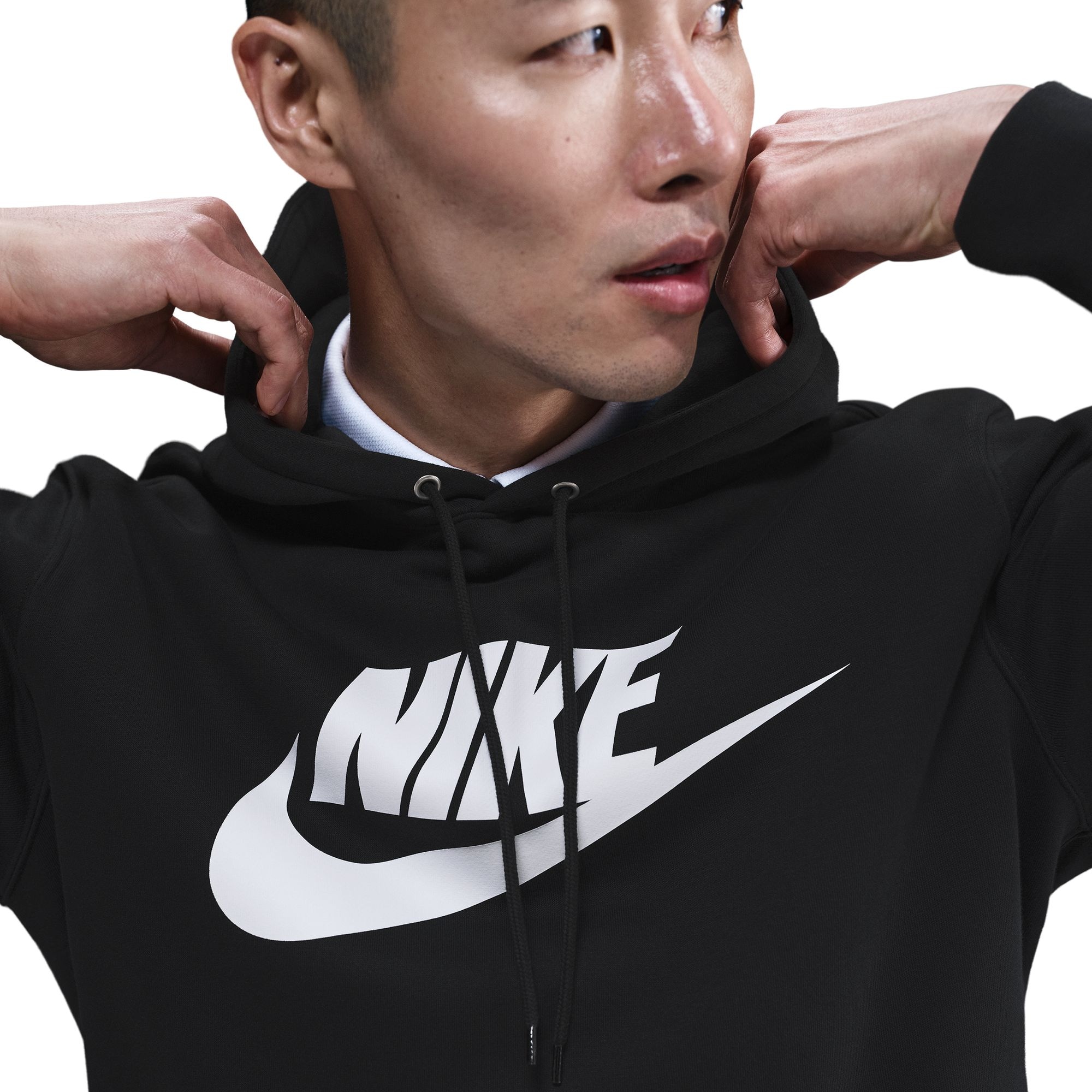 Nike Sportswear Kapuzensweatshirt »M NK CLUB BB PO GFX HOODIE«, mit Rundhalsausschnitt, Langarm-Design, aus Baumwolle und Polyester
