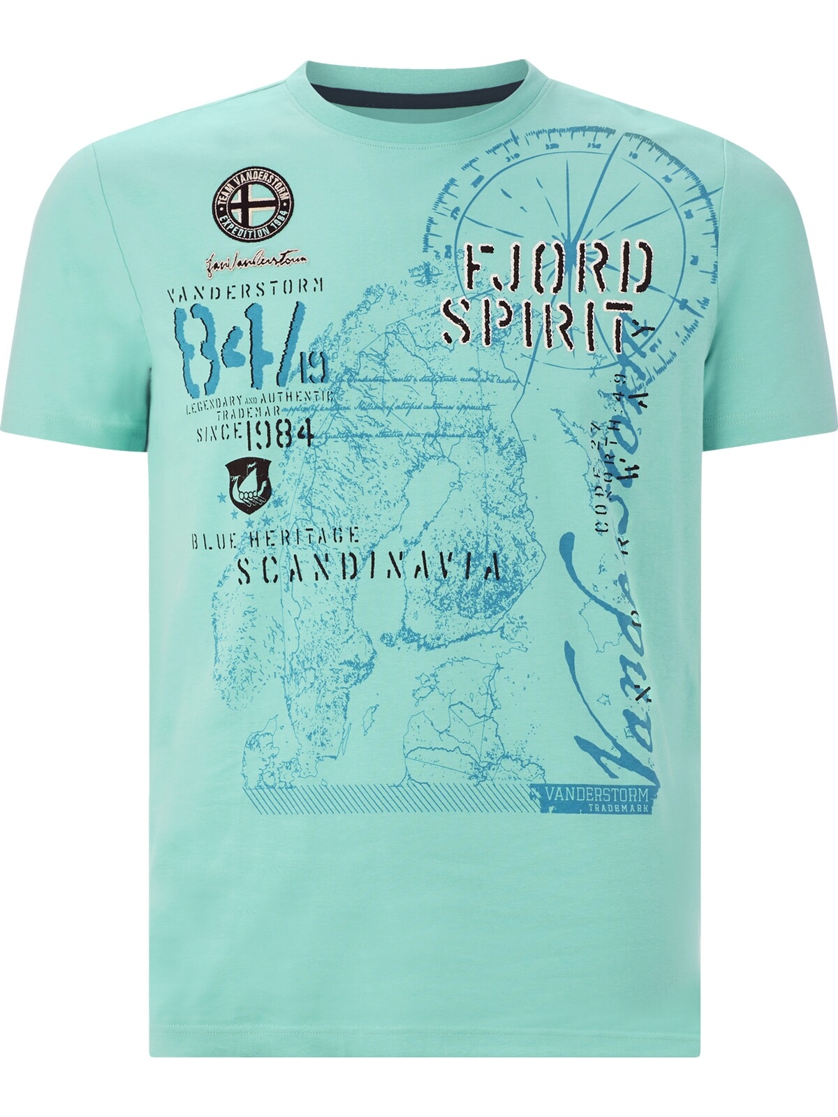 Jan Vanderstorm Rundhalsshirt »T-Shirt DOMINIK«, (1 tlg.), mit Saumschlitzen