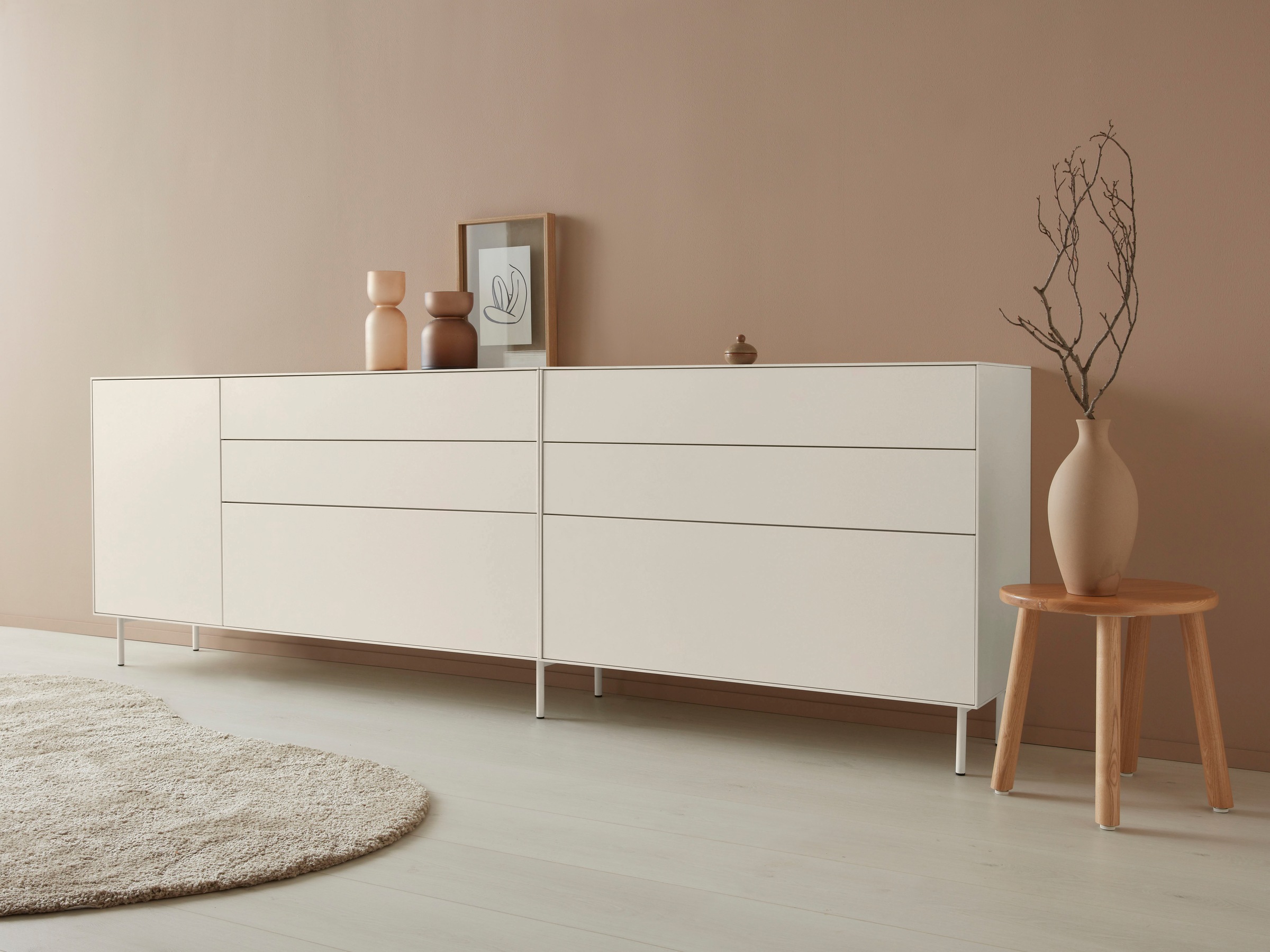 LeGer Home by Lena Gercke Sideboard »Essentials«, Breite: 167cm, MDF lackiert, Push-to-open-Funktion