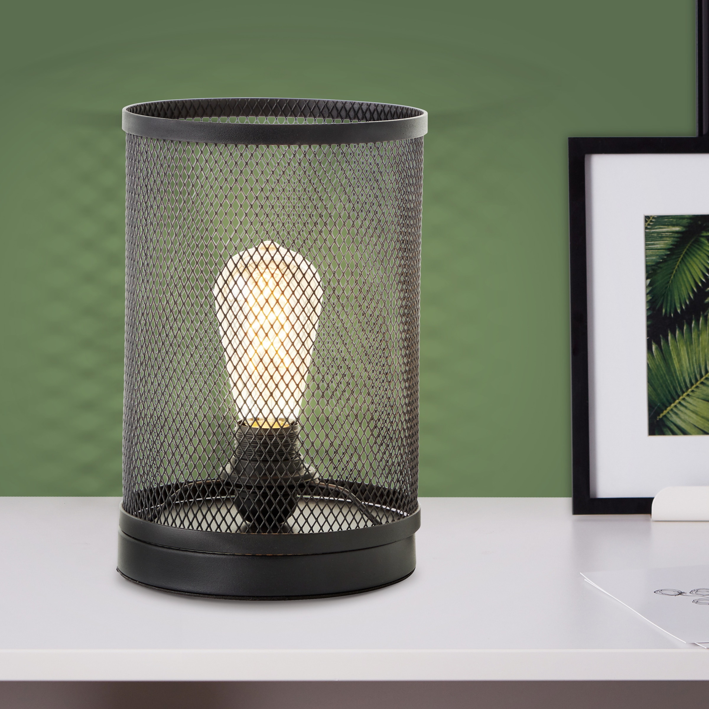 Brilliant Tischleuchte »Maze« E27 1 Stk. 28 x 18 cm, E27, Metall, schwarz korund