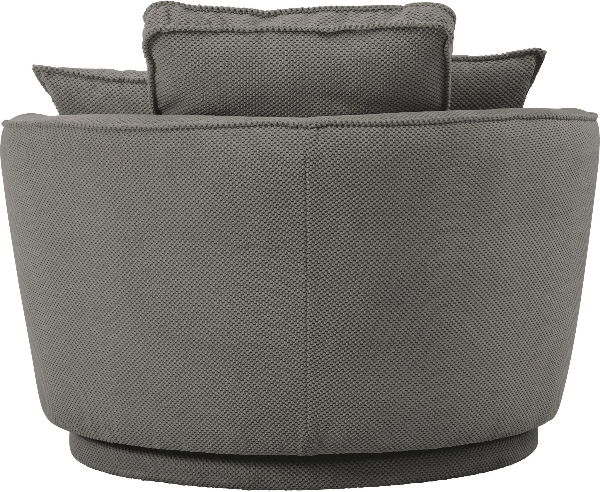 Leonique Drehsessel »MAISIE, Love Seat XXL, Lese-Sessel BIG-«, Sessel in MEGA CORD u. Web-Velours, 360 Grad drehbar