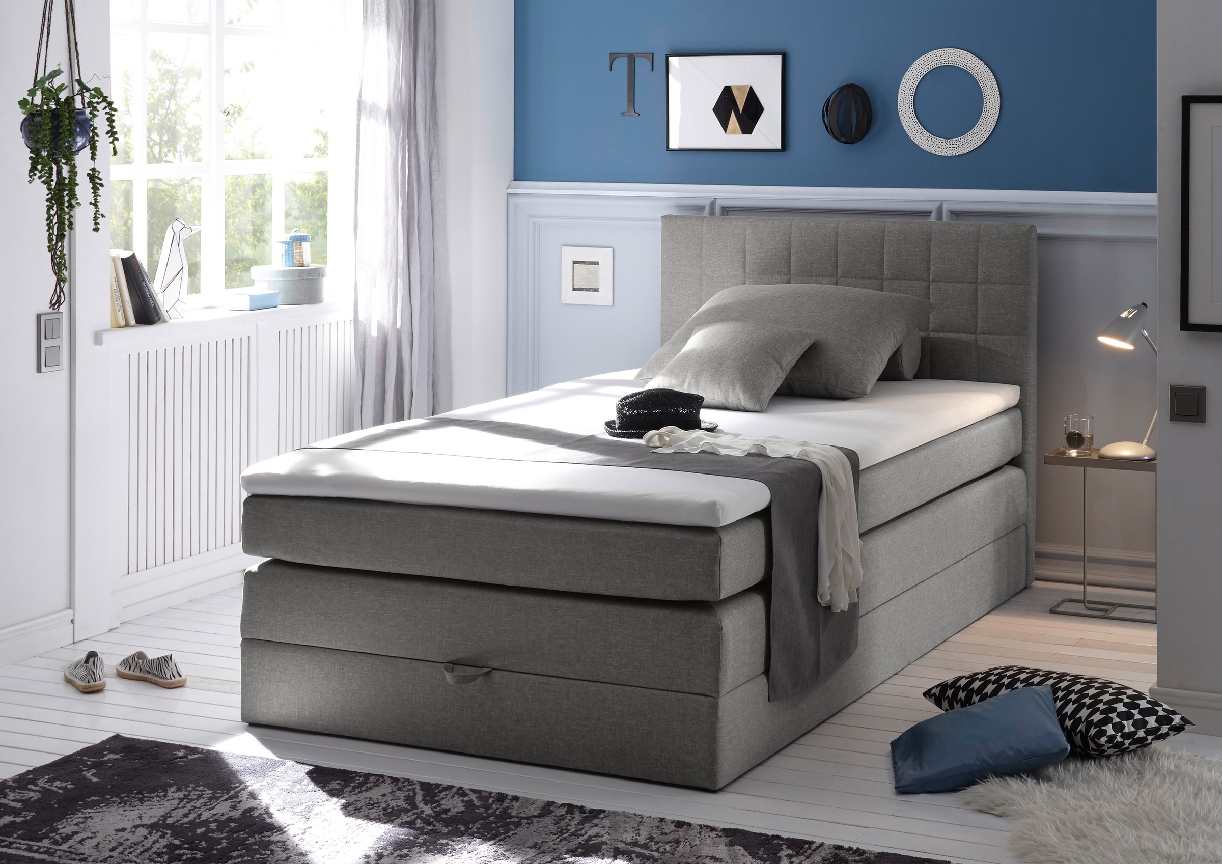 Boxspringbett »Hawaii«, (4 St.), inkl. einem Bettkasten und Topper