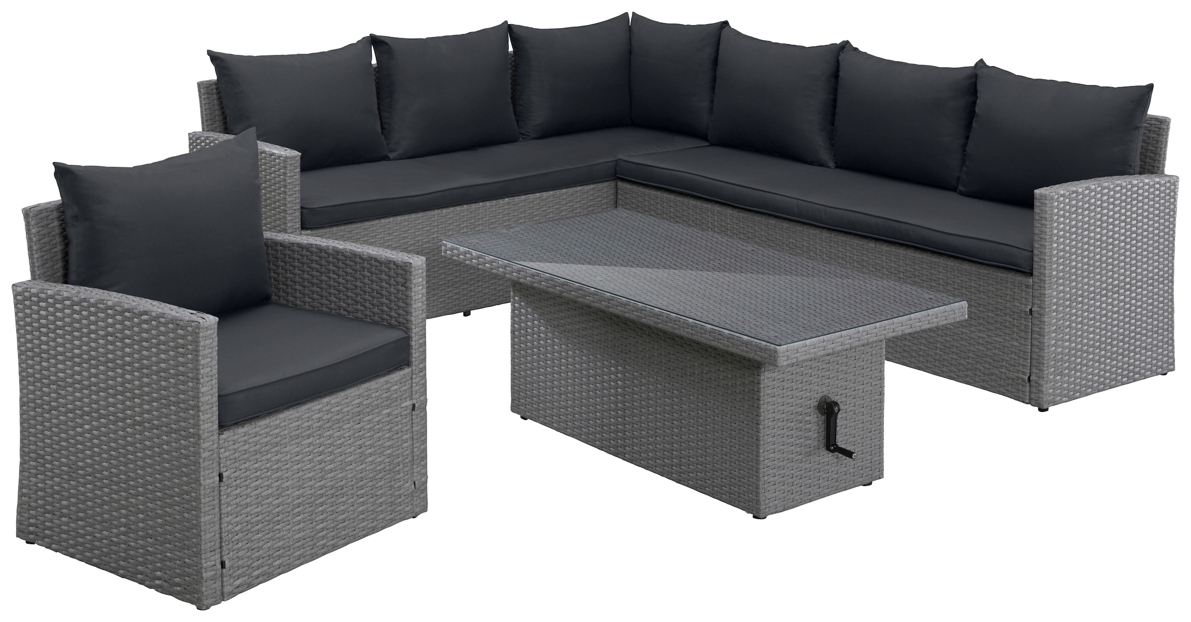 MERXX Gartenlounge-Set »Chicago«, für 6 Personen geeignet, Stahl, Inkl. Auflagen