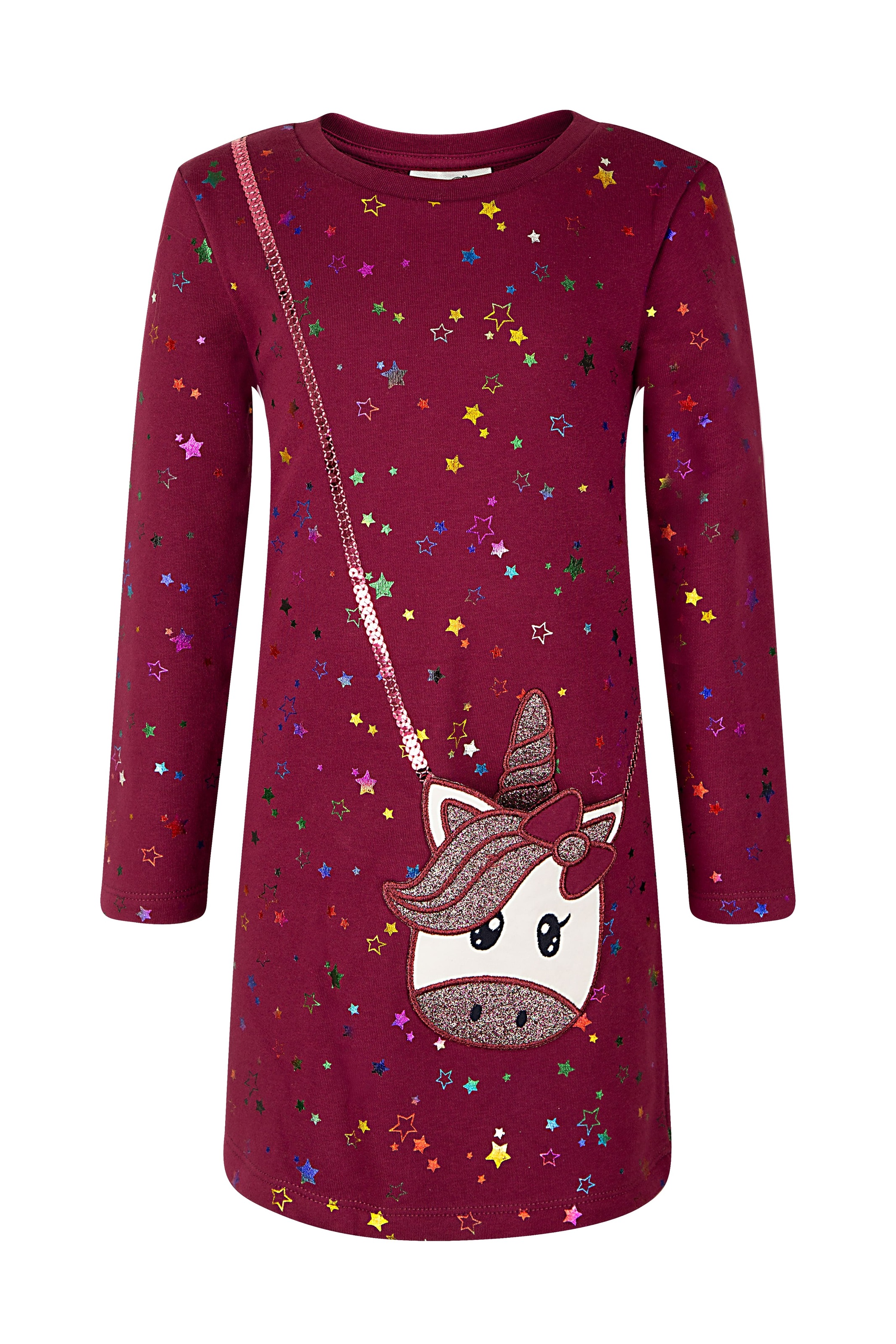 Happy Girls Mädchen Strickkleid mit tollem Einhorn-Motiv, Größe 152