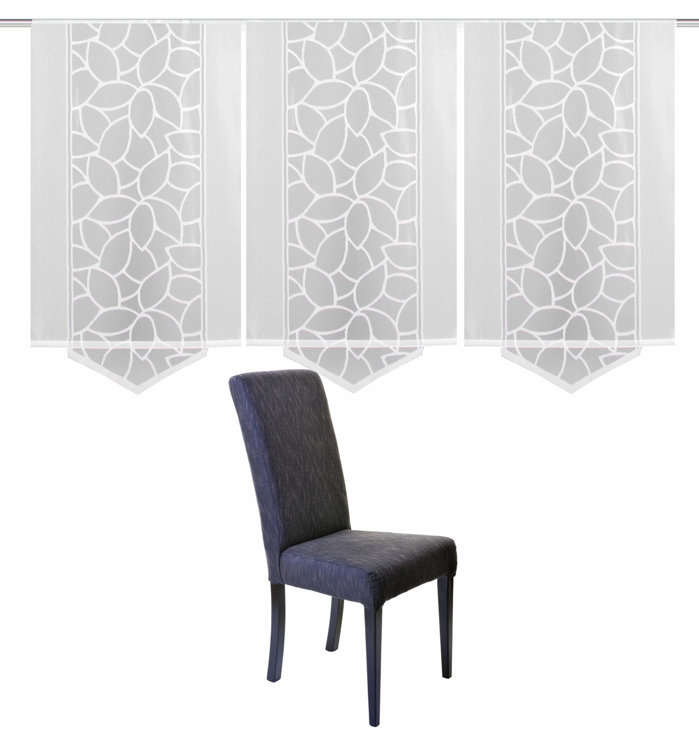 HOME WOHNIDEEN Schiebegardine »JENNA« Klettband 3 Stk. tlg. Schiebevorhang Jacquard Set, inkl. Befestigungszubehör