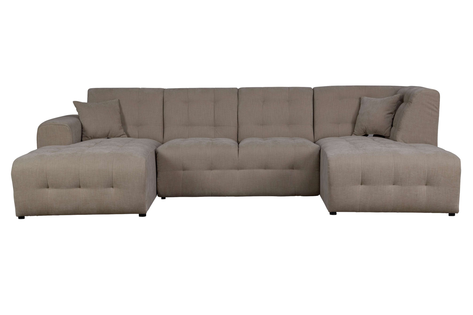 Home affaire Wohnlandschaft »Nosia U-Form«, incl. 2 Zierkissen, mit feiner Steppung