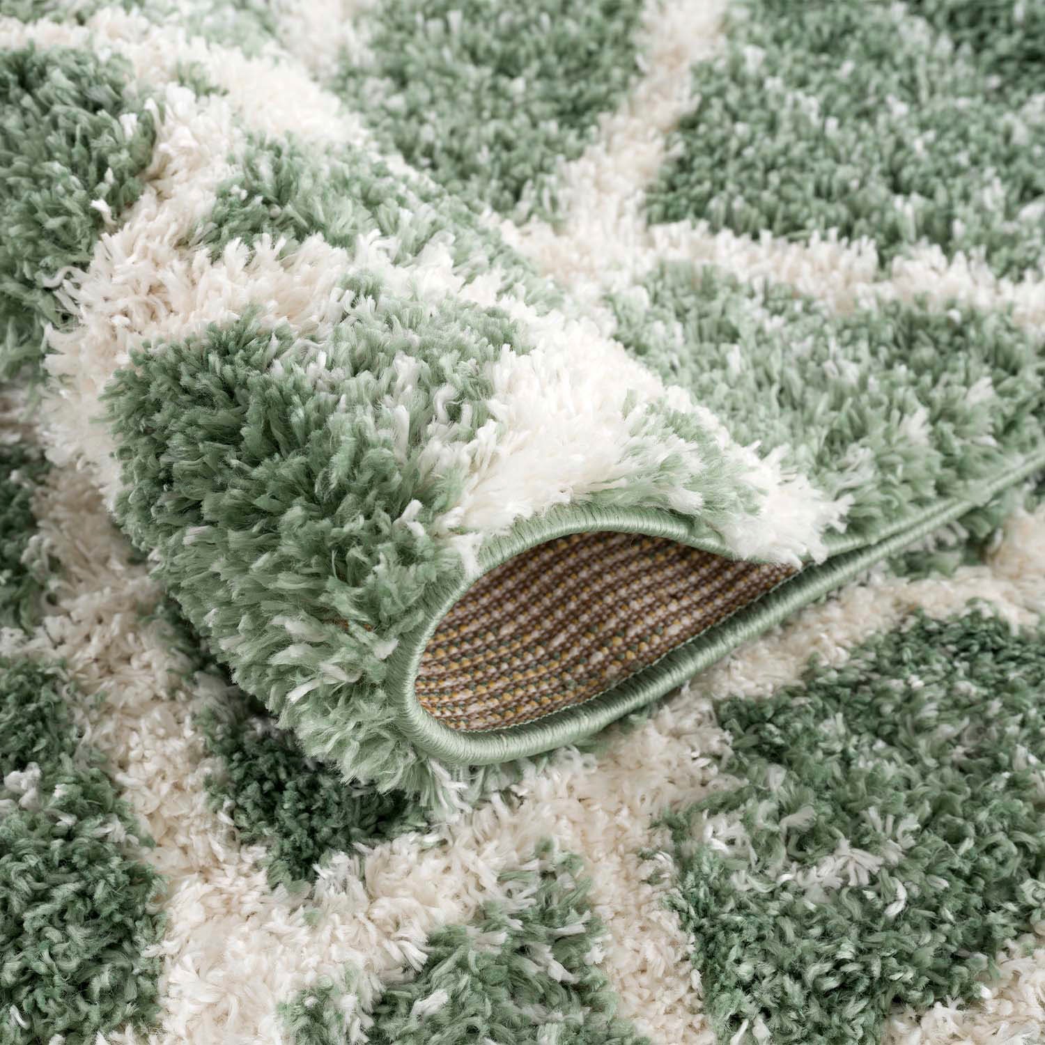 Carpet City Hochflor-Teppich »Pulpy 540« rechteckig 30 mm Höhe besonders weich, Rauten-Optik, ideal für Wohnzimmer & Schlafzimmer