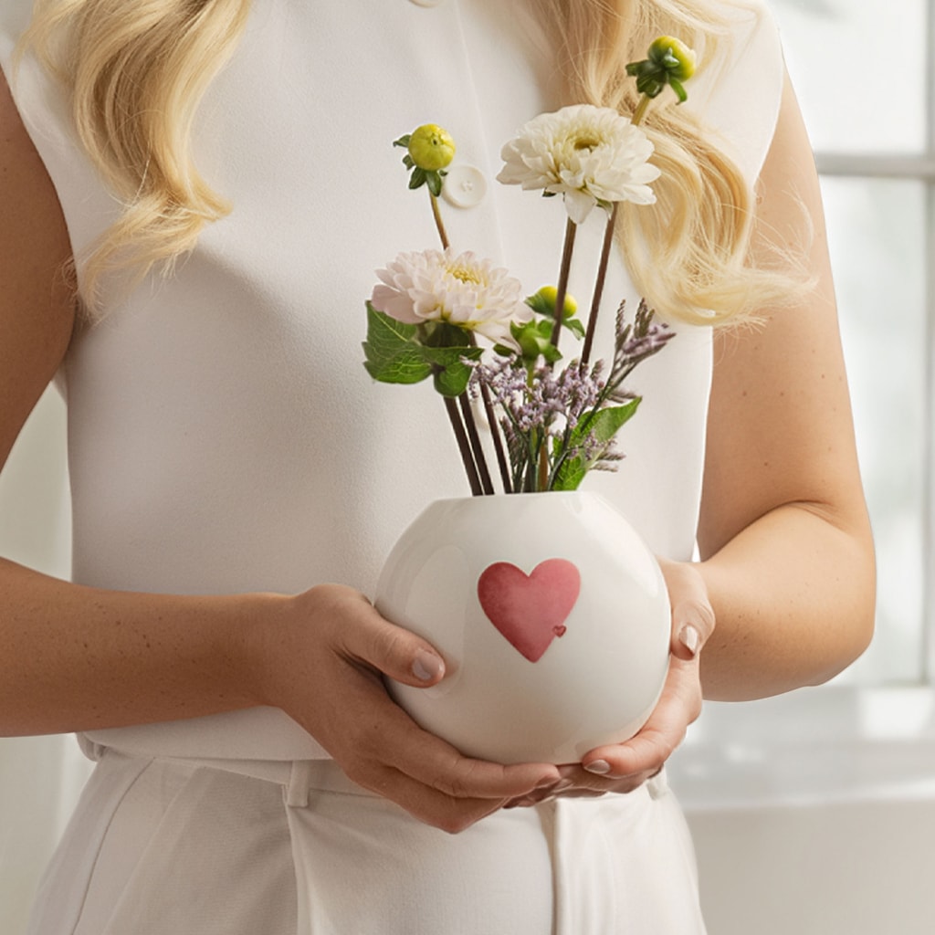 like. by Villeroy & Boch Dekovase »Vase With Love 11,5 cm weiß«