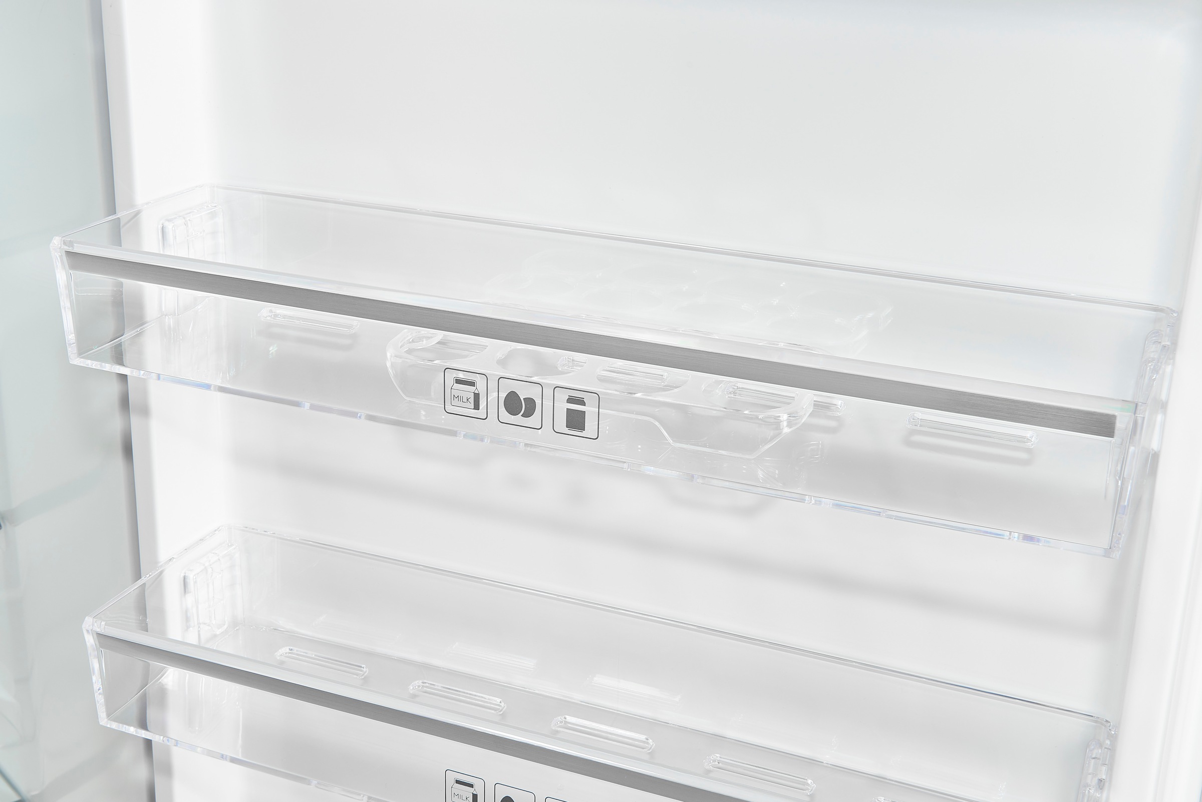 exquisit Vollraumkühlschrank »KS360-V-HE-040E inoxlook-az« 185 cm hoch 60 cm breit Praktisch & modern: Vollraumkühlschrank mit No-Frost & LED-Licht