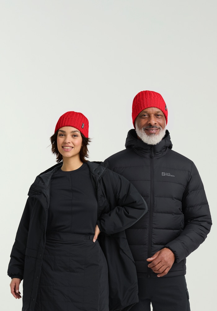 Jack Wolfskin Beanie »RIB KNIT BEANIE« Strickmütze, warm, winddicht