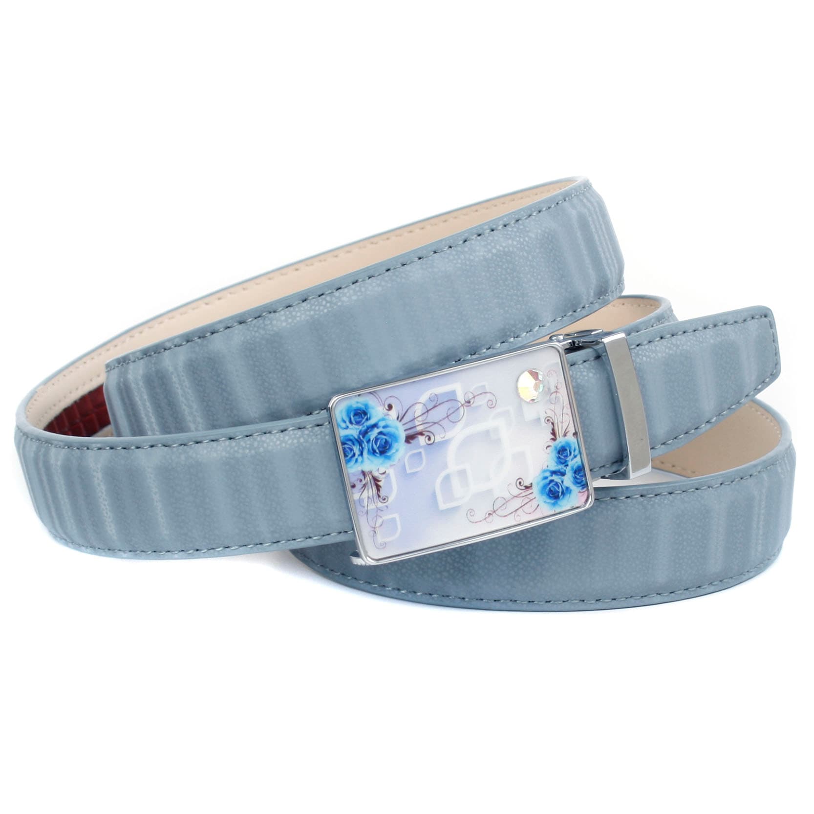 Anthoni Crown Ledergürtel, 2,5 cm Ledergürtel in hellblau bestellen online  bei OTTO