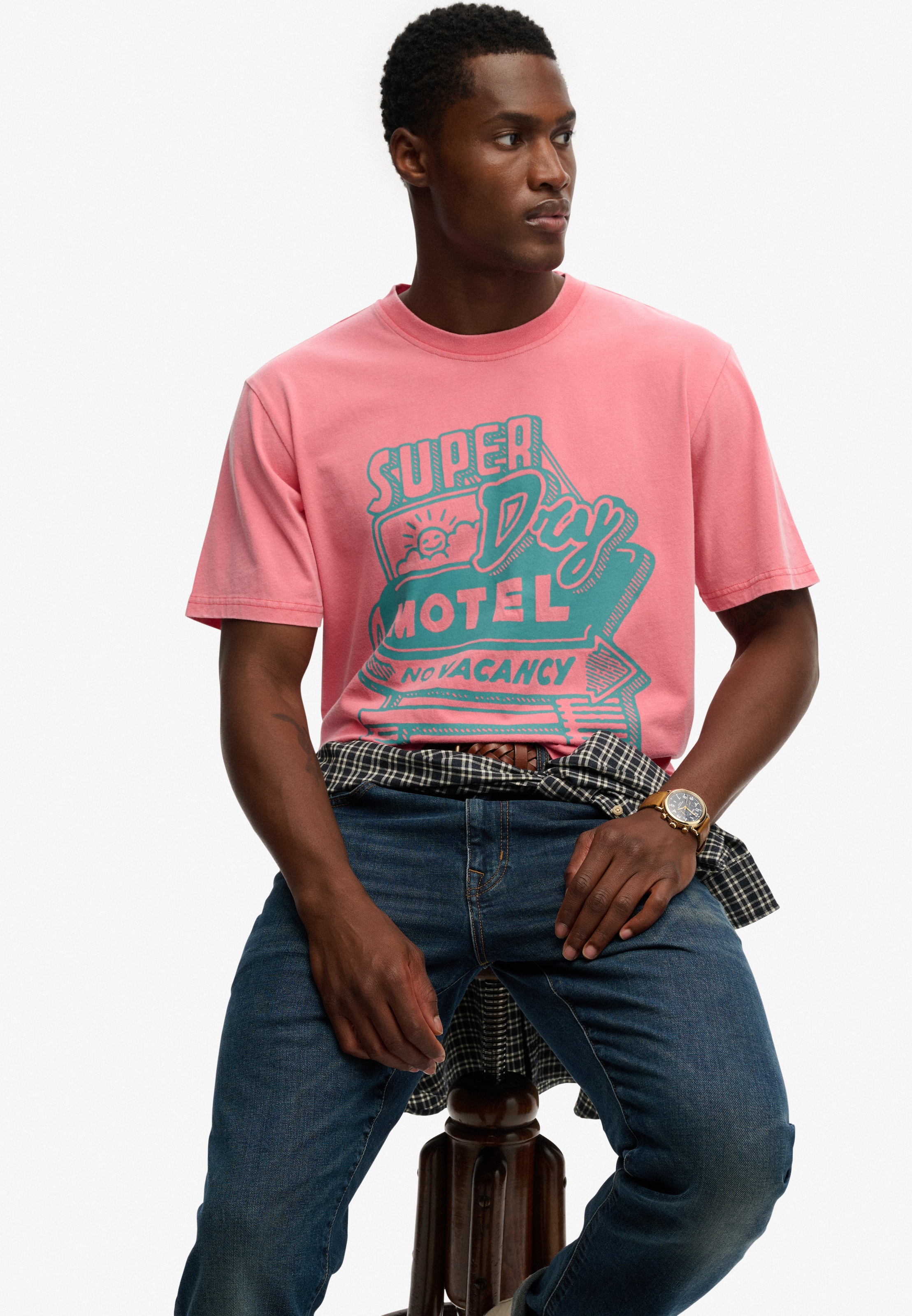 Superdry Rundhalsshirt »ROADSIDE TRADE LOOSE TEE«