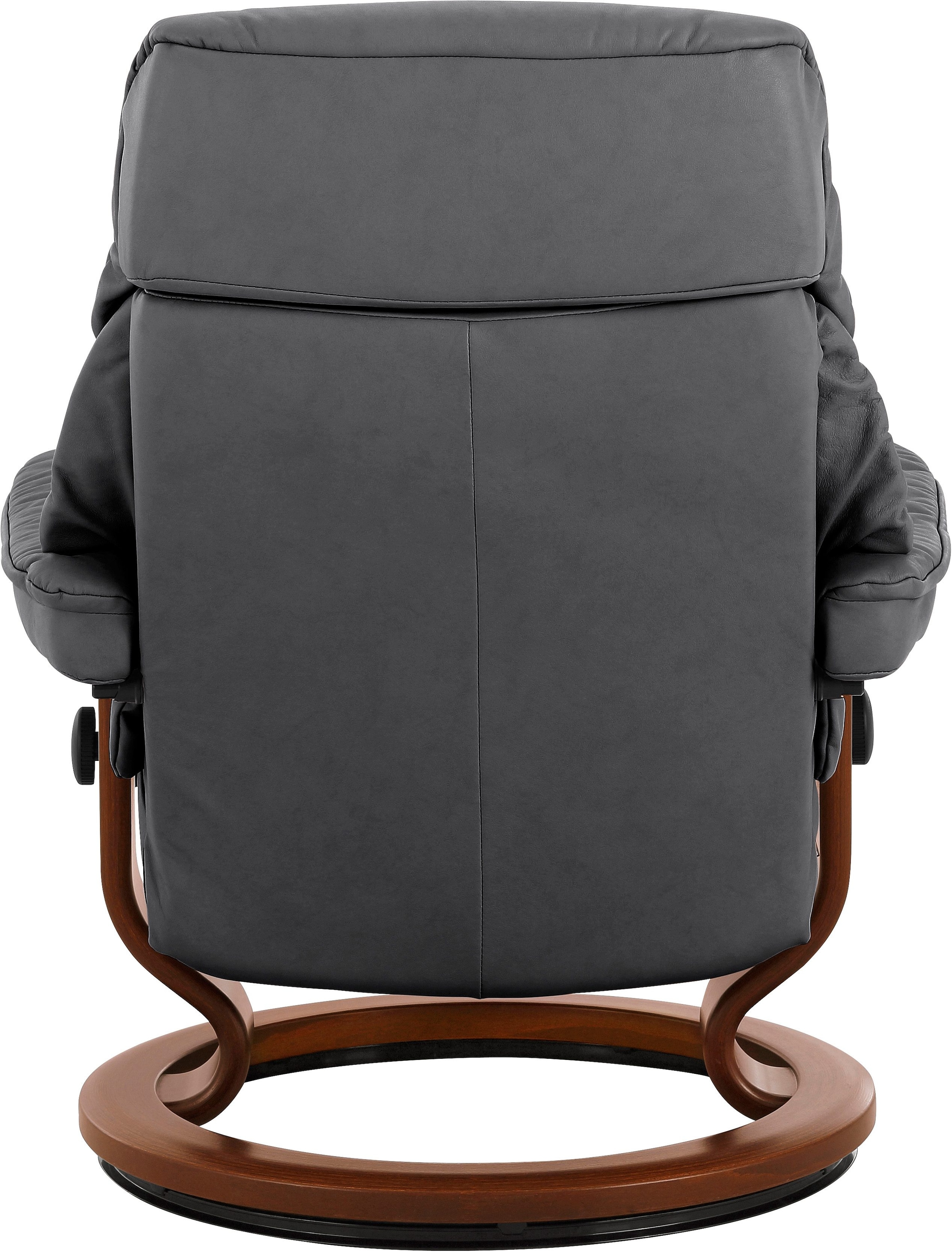Stressless® Relaxsessel »Ruby«, (Set, Relaxsessel mit Hocker), mit Classic Base, Größe L, Gestell Eiche, Wenge, Braun & Schwarz