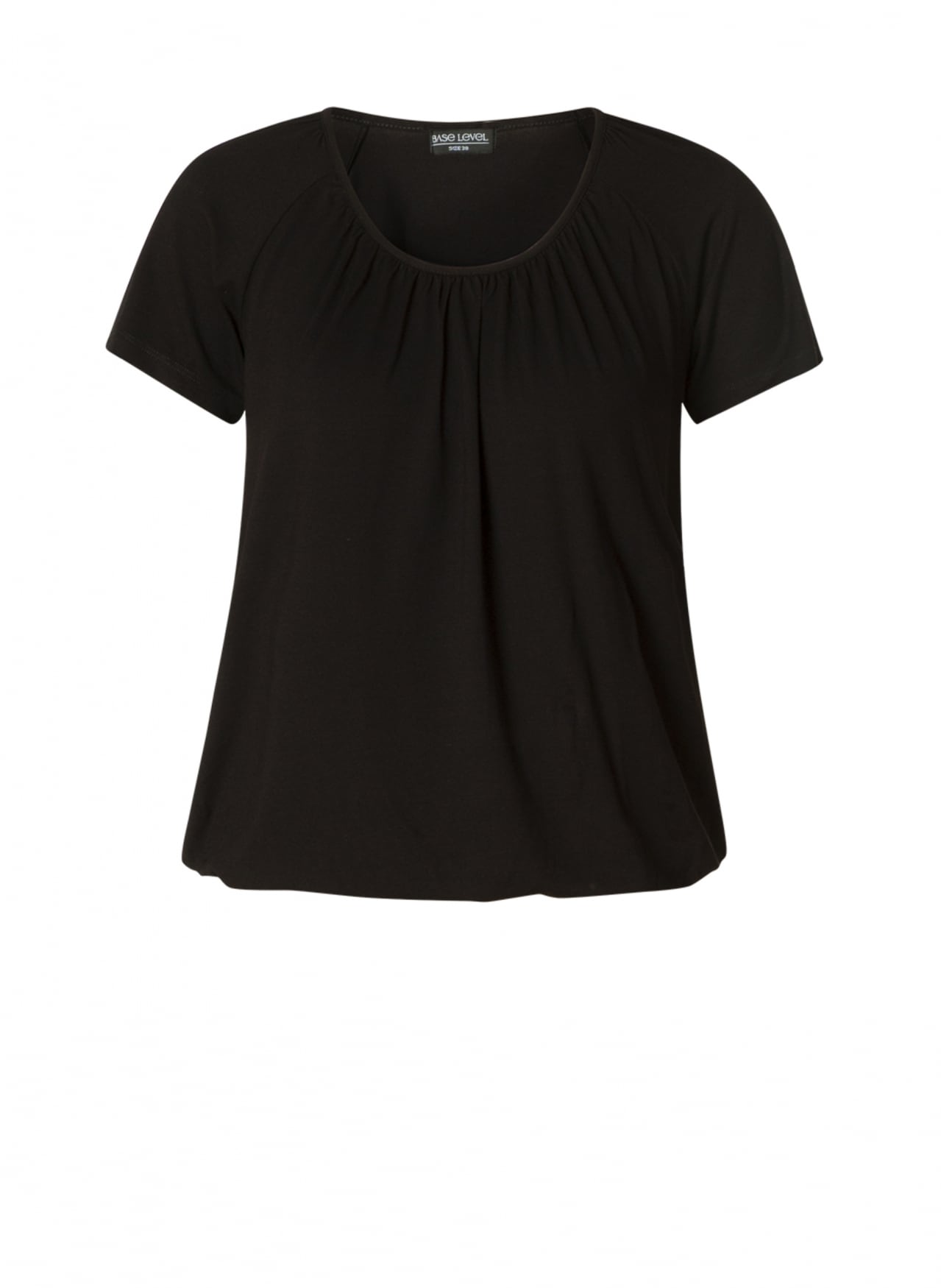 Base Level T-Shirt »Yona« mit Raffung am Rundhalsausschnitt