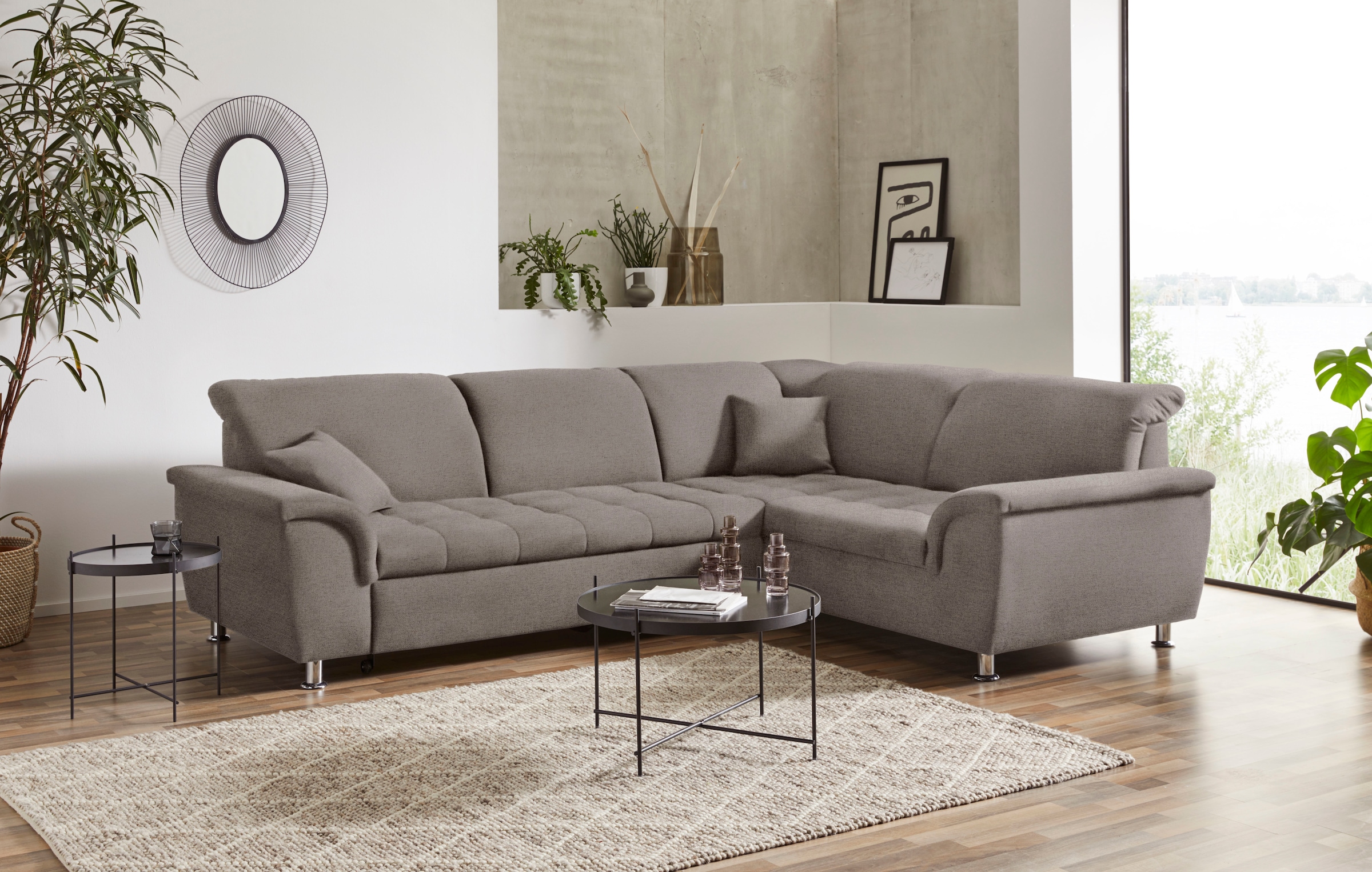 DOMO collection Ecksofa »Franzi L-Form«, wahlweise mit Kopfteilverstellung (dann Breite: 275 cm)