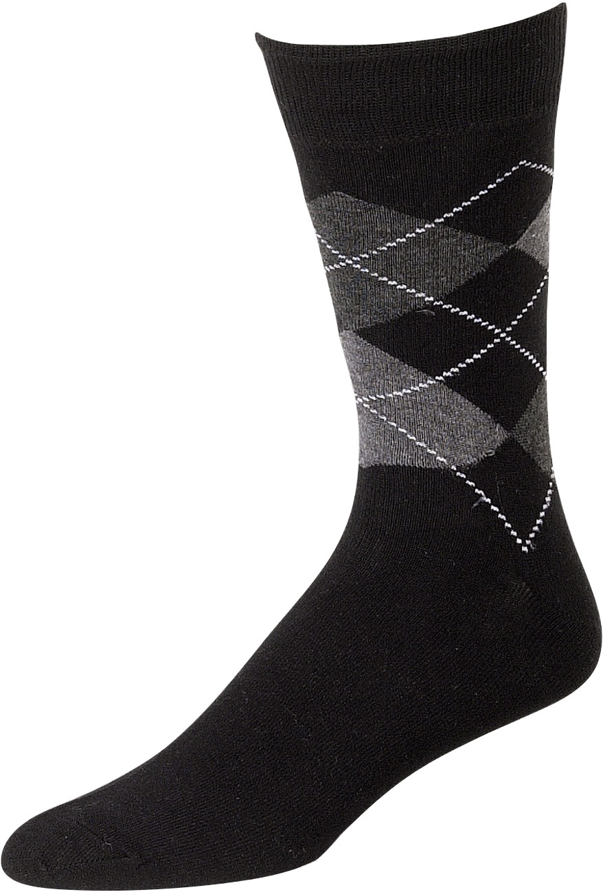 Nordpol Freizeitsocken »2945 Nordpol Socke Argyle-Muster schwarz«, 2er-Pack