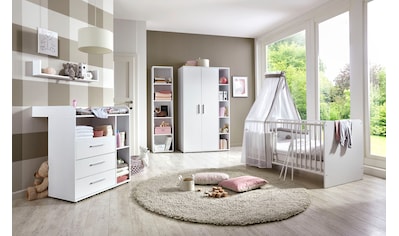 Babyzimmer-Komplettset »Luis«, (Set, 5 St., Bett + Wickelkommode + 2-trg. Schrank +...