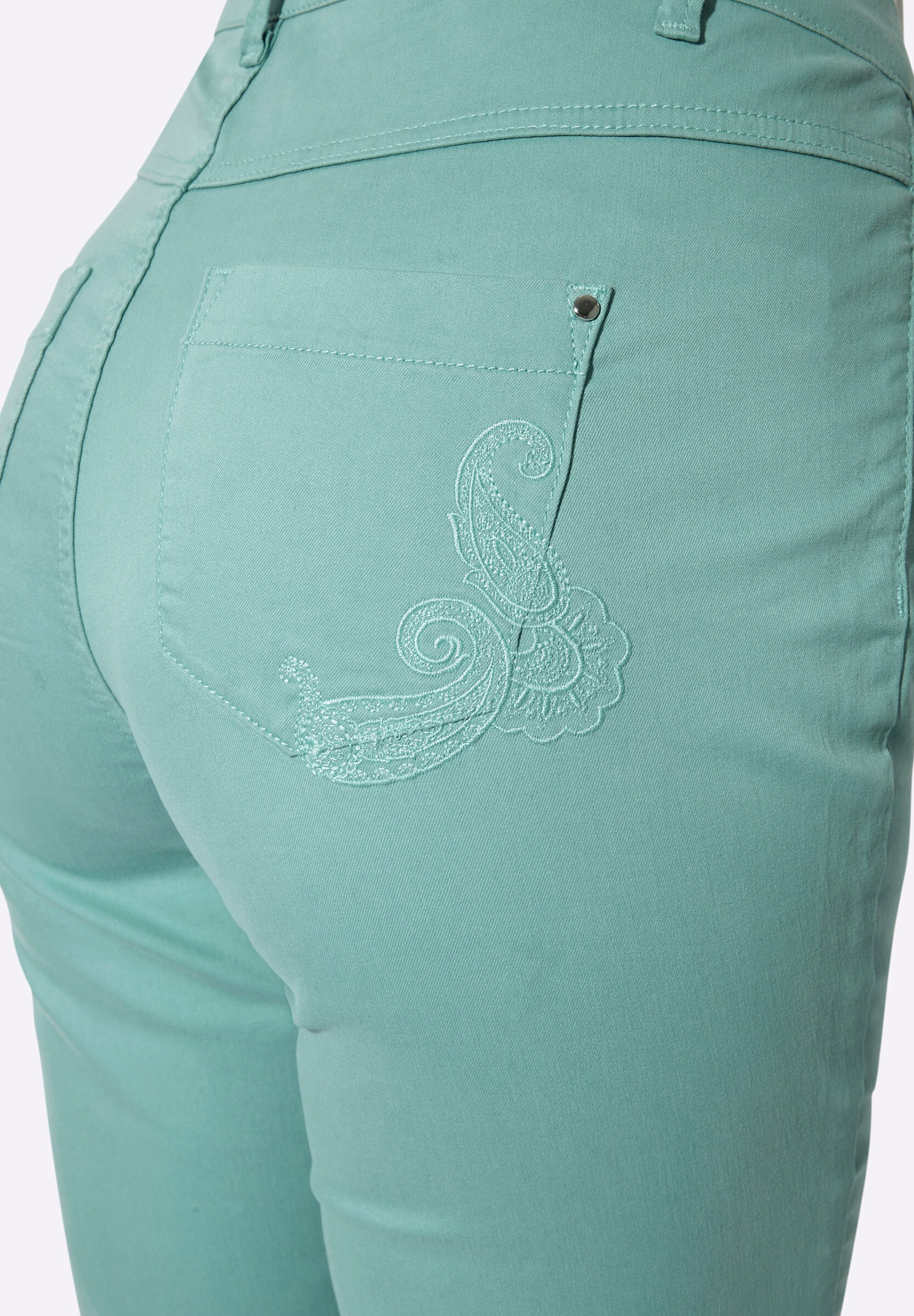 creation L Bequeme Jeans »Baumwoll-Lyocell-Jeans Jeans mit Reißverschluss am Bein«