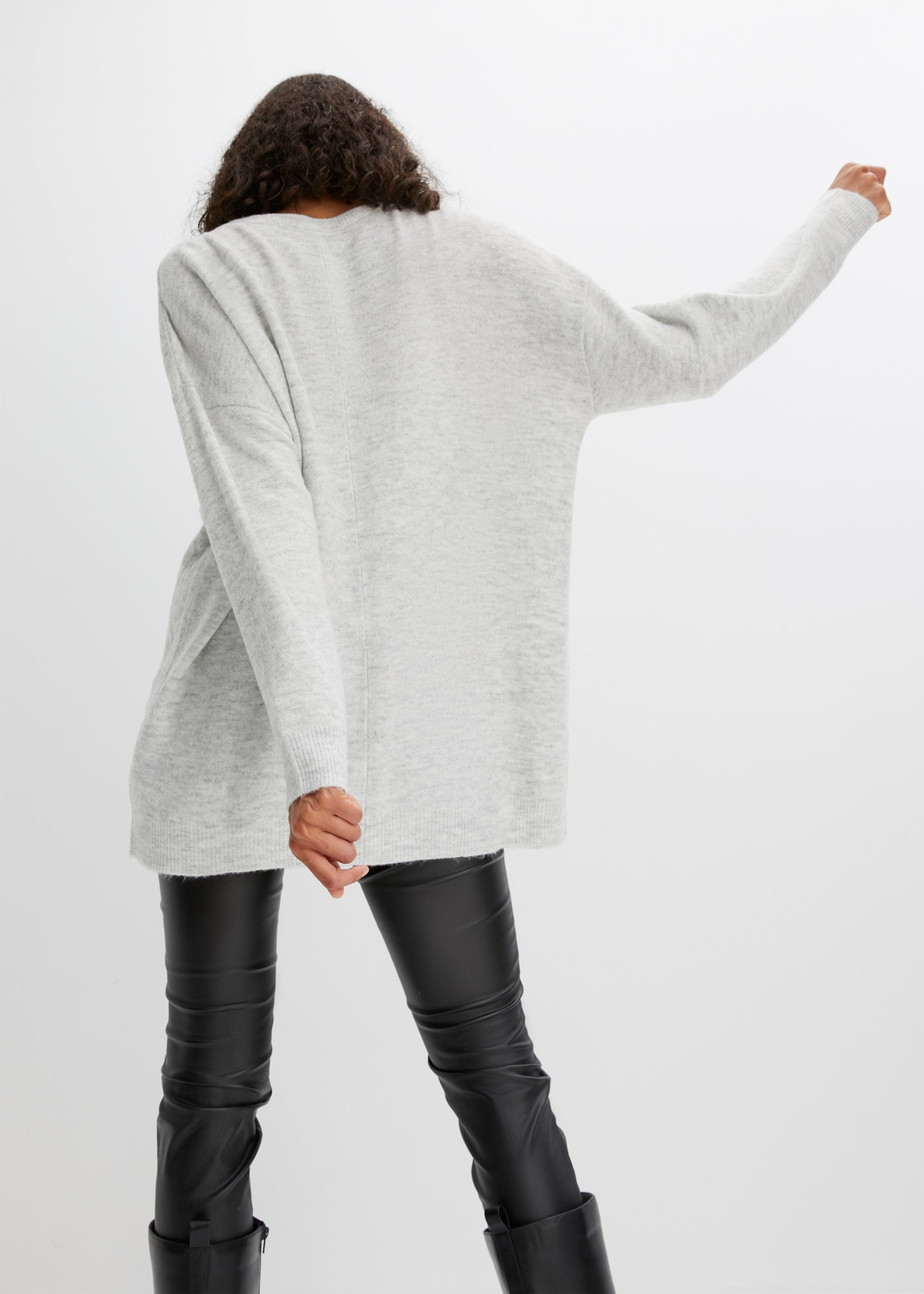 bonprix Strickpullover Oversize-Pullover mit Zopfmuster