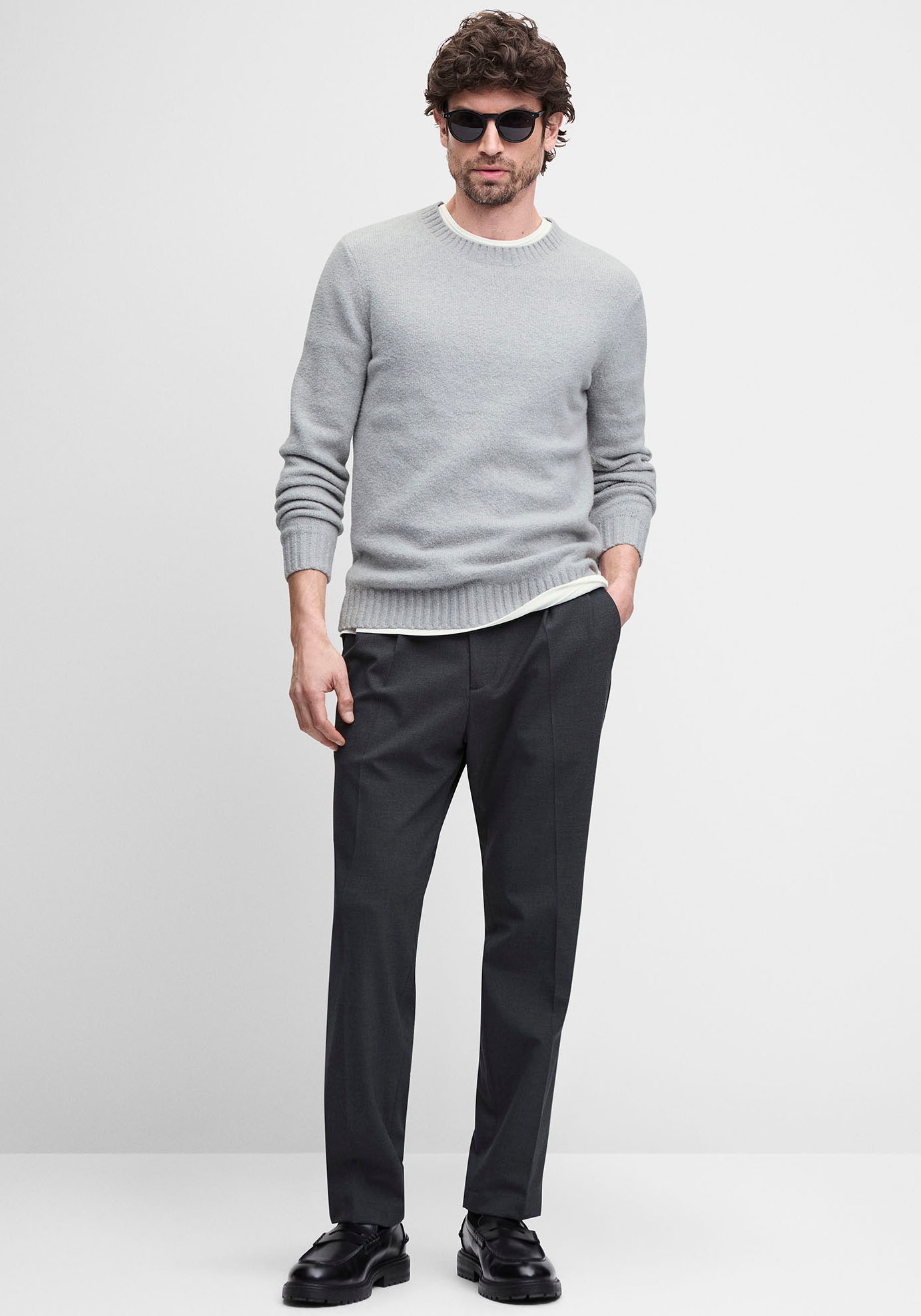 Cinque Strickpullover »CIZAC« Rundhalsausschnitt, Regular Fit, Baumwoll-Mix