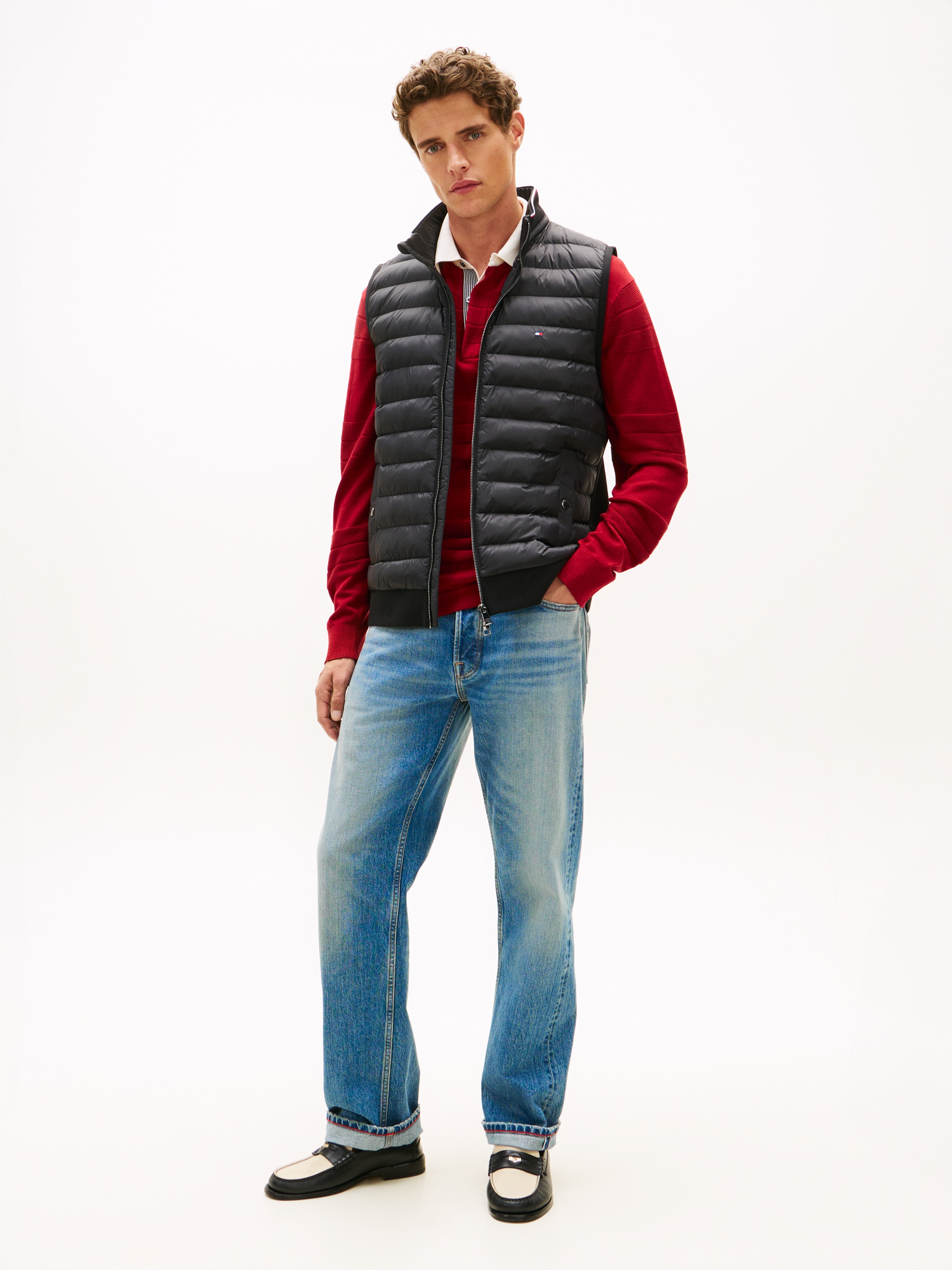 Tommy Hilfiger Steppweste »MIX MEDIA« Stehkragen, 2-Wege-Reißverschluss