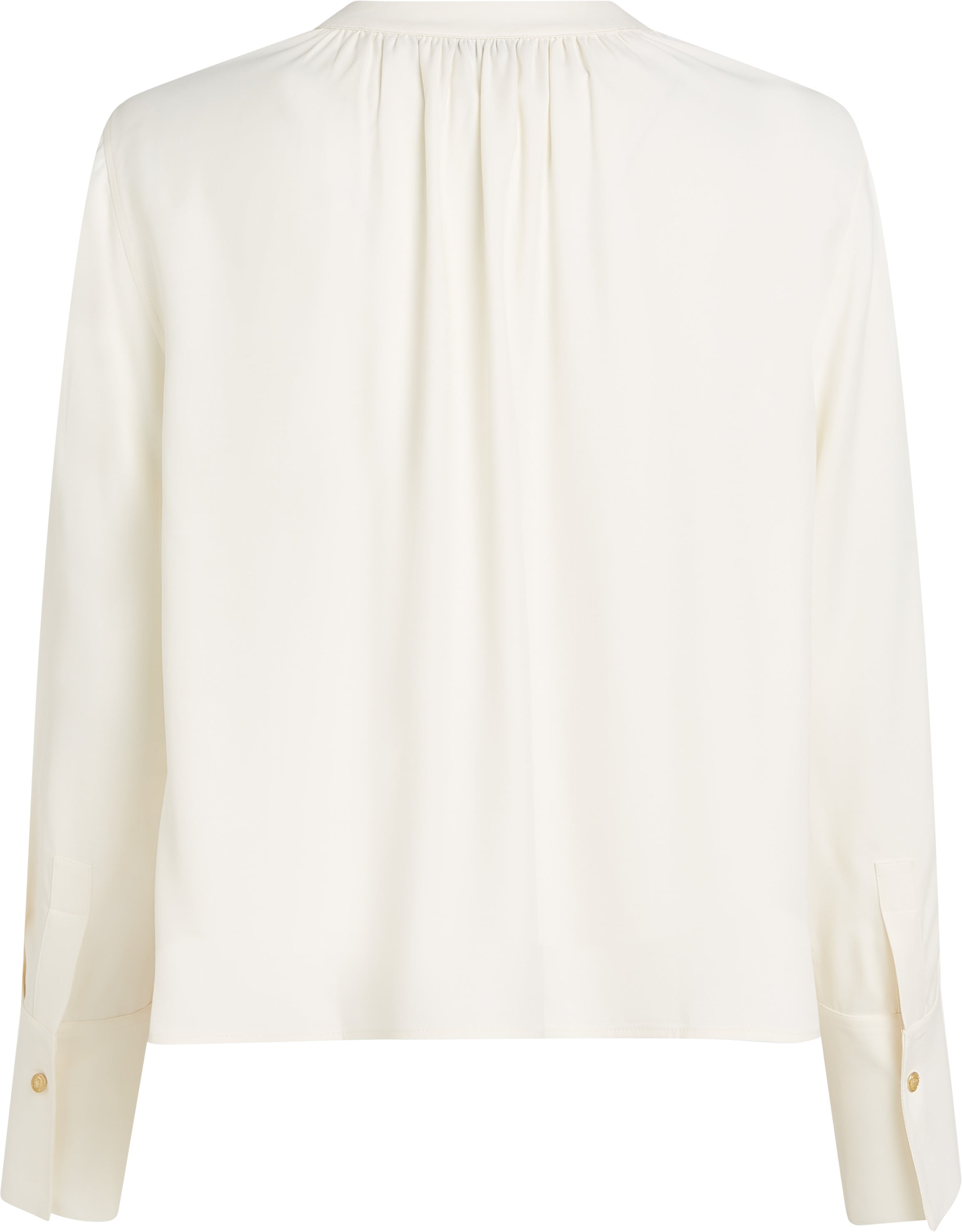 Tommy Hilfiger Langarmbluse »SOFT VIS V NECK LS BLOUSE«, mit Raffungen