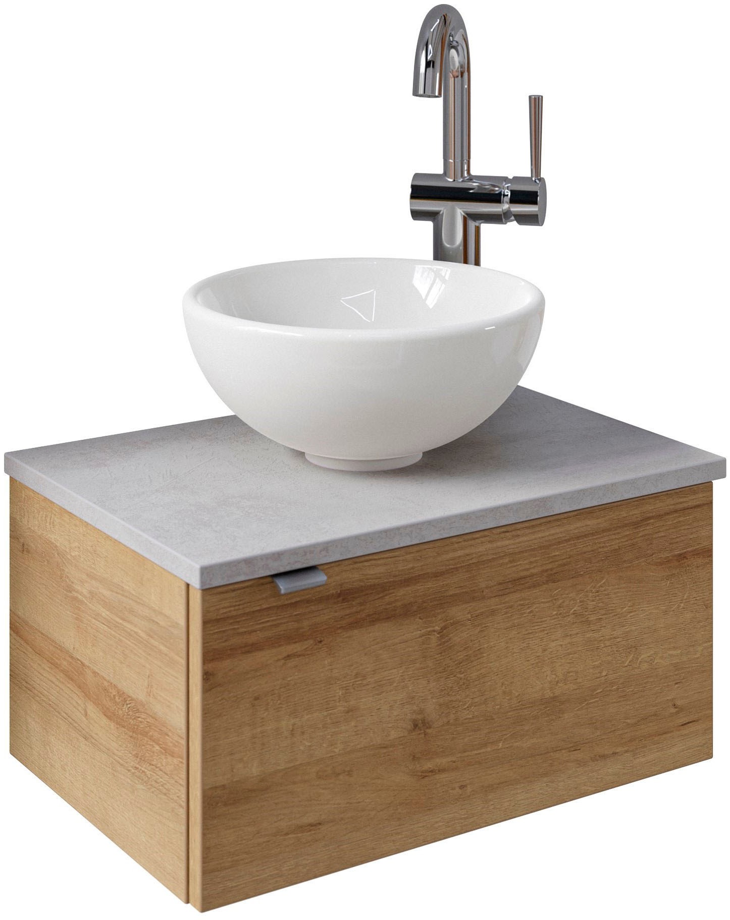 Saphir Badmöbel-Set »Serie 6915«, (4 St.), Gäste-Bad, 51 cm breit, mit LED-Spiegel und 1 Tür
