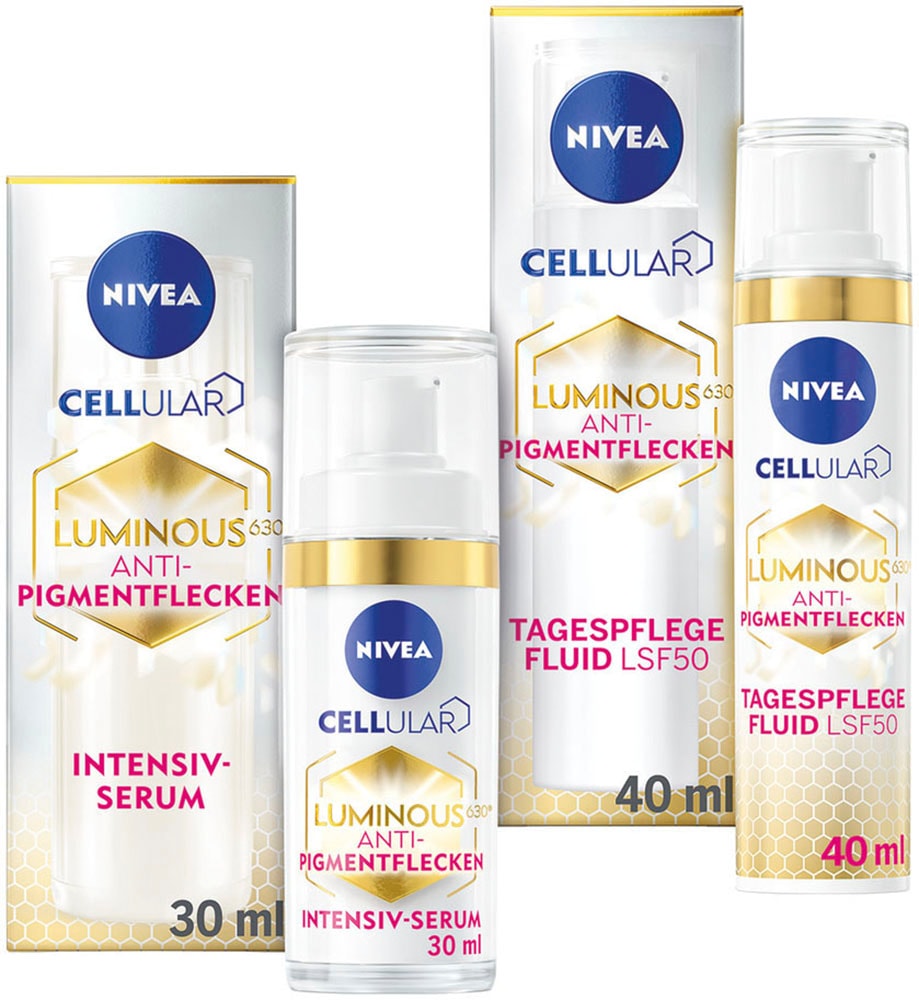 Nivea Pflege-Set »CELLULAR Luminous Tagespflege+ Intensiv Serum«, (2 tlg.)