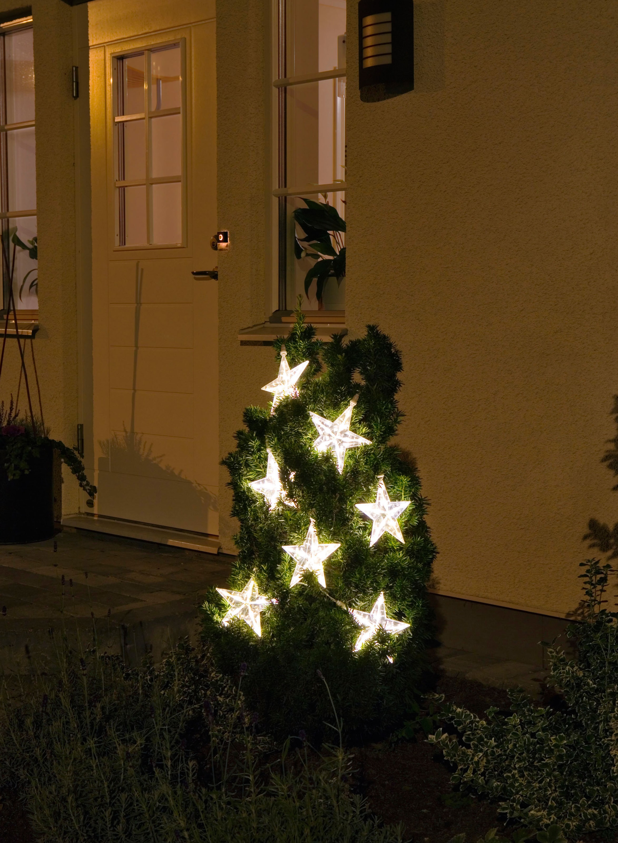 KONSTSMIDE LED-Lichtervorhang »Weihnachtsdeko aussen«, mit 7 Sternen, 35  warmweiße Dioden, transparentes Kabel bestellen im OTTO Online Shop