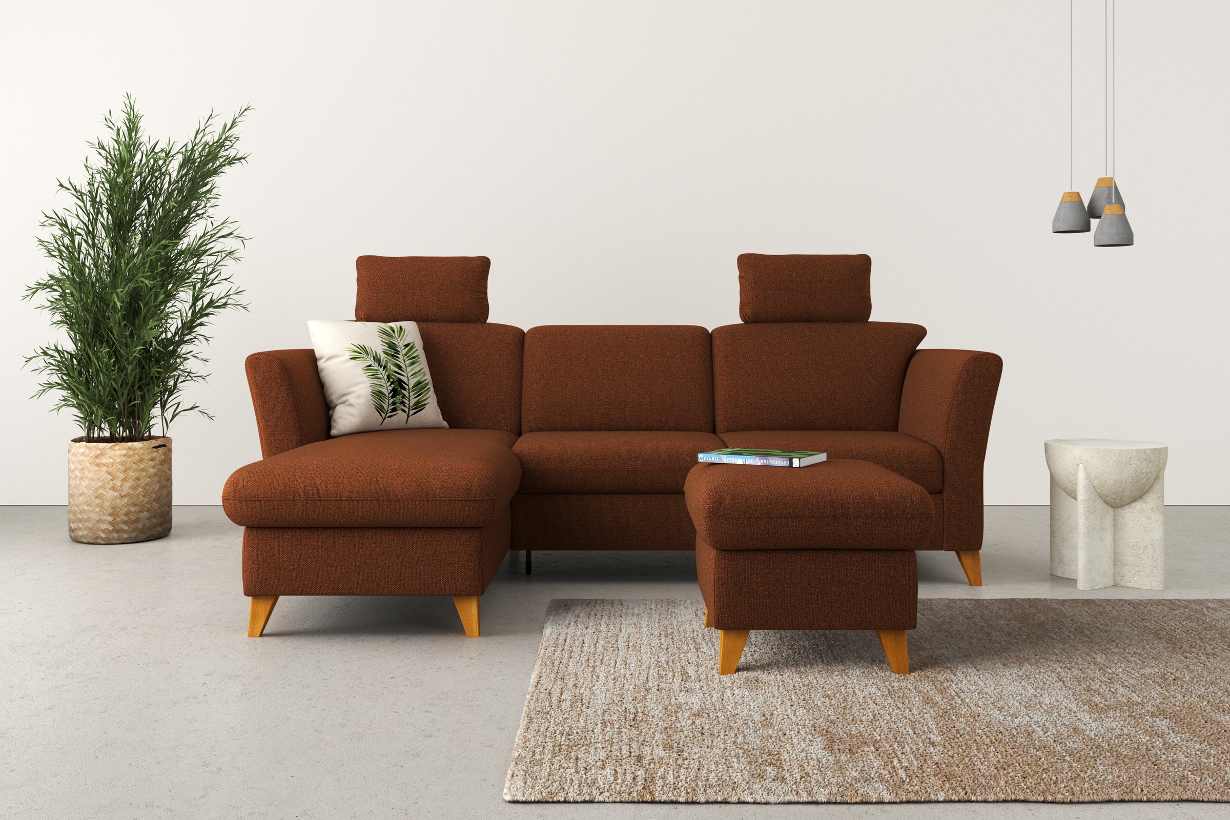 Home affaire Ecksofa »Trelleborg L-Form«, Federkern-Polsterung, wahlweise mit Bettfunktion und Bettkasten